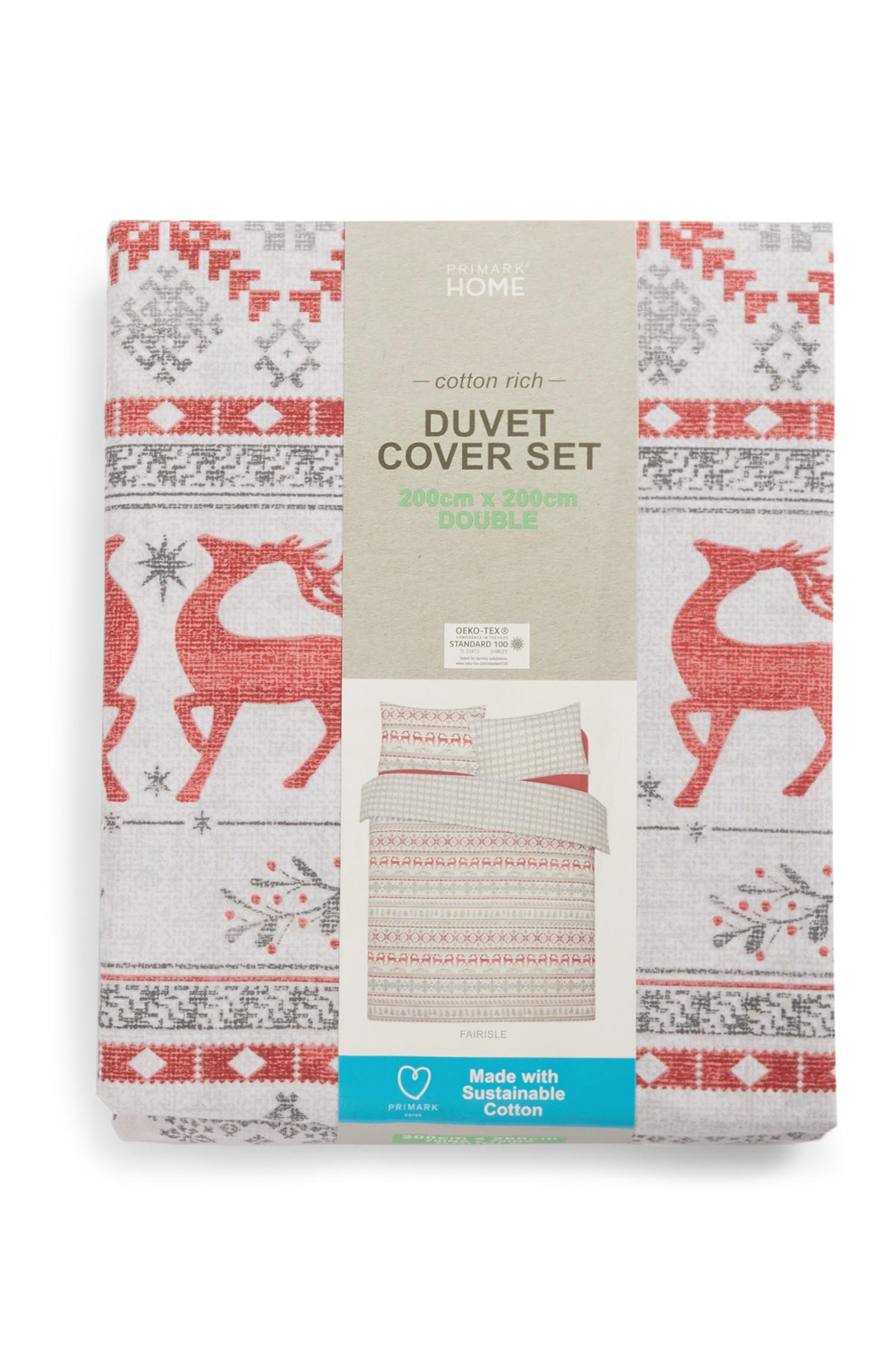 Christmas Fairisle Double Duvet Set Bedroom All Homeware