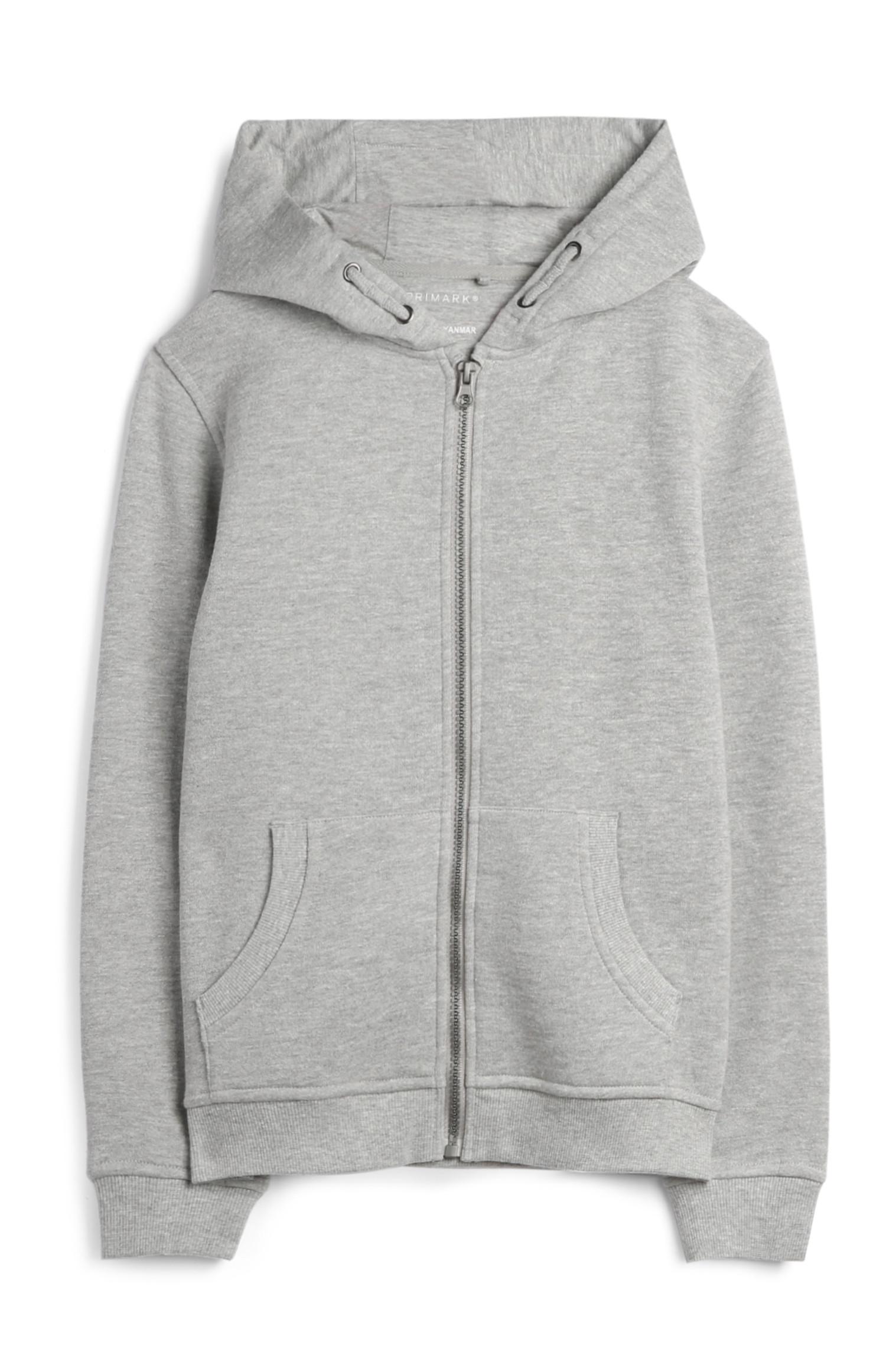 Sudadera con capucha gris para niño mayor