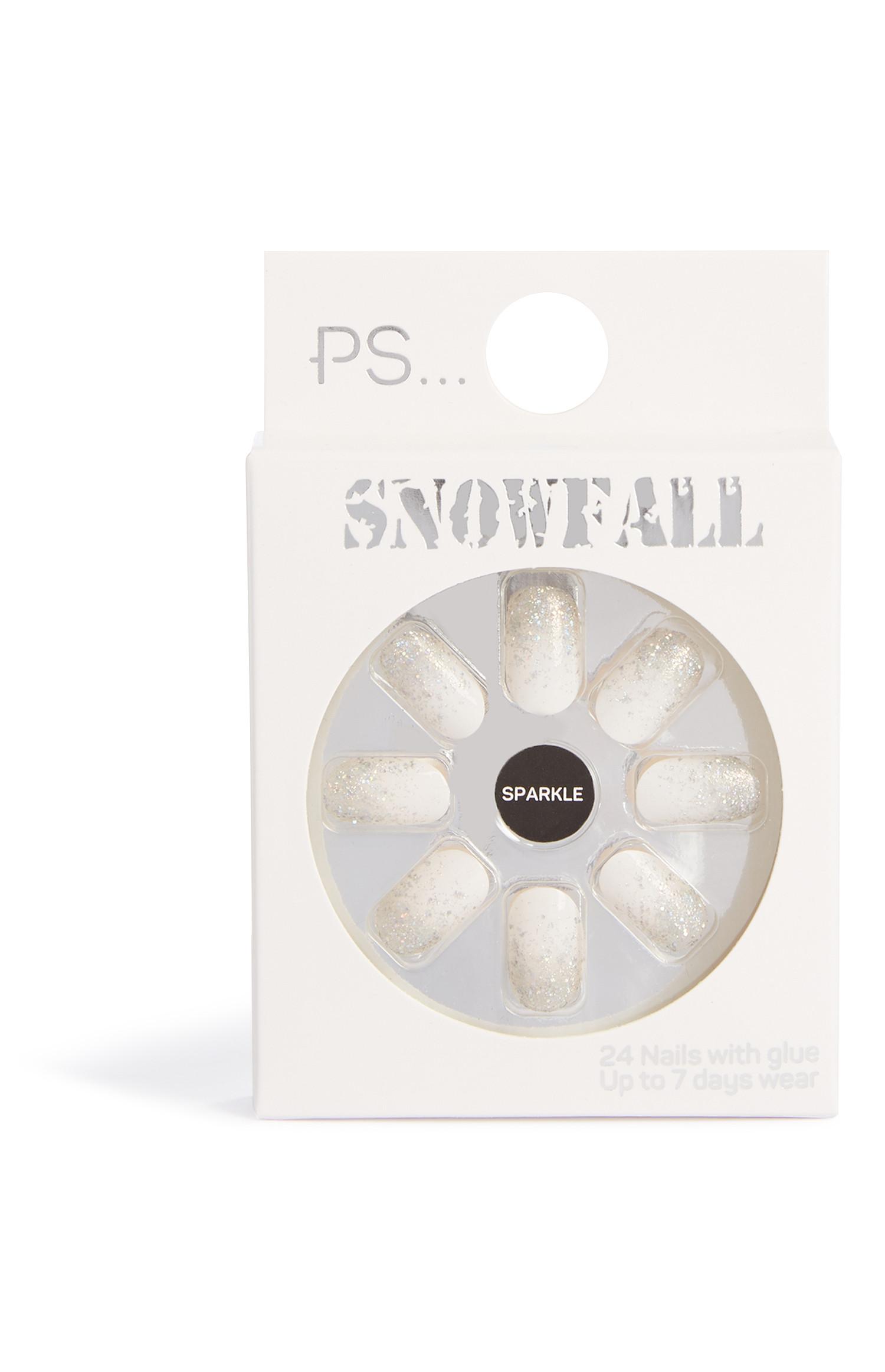 Uñas postizas almendradas brillantes con degradado