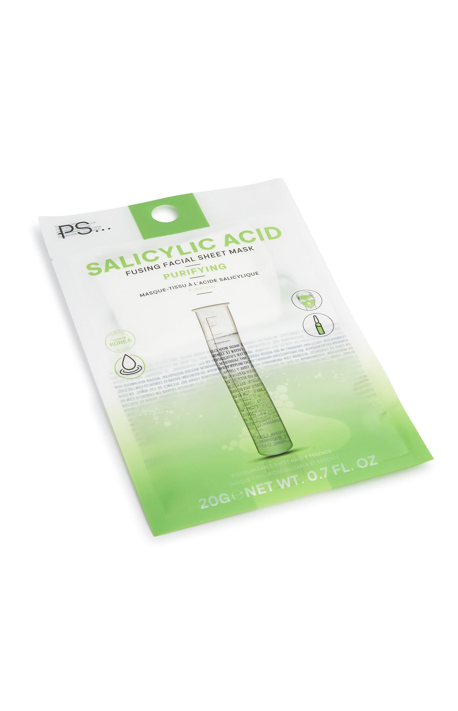 Máscara facial tecido ácido salicílico