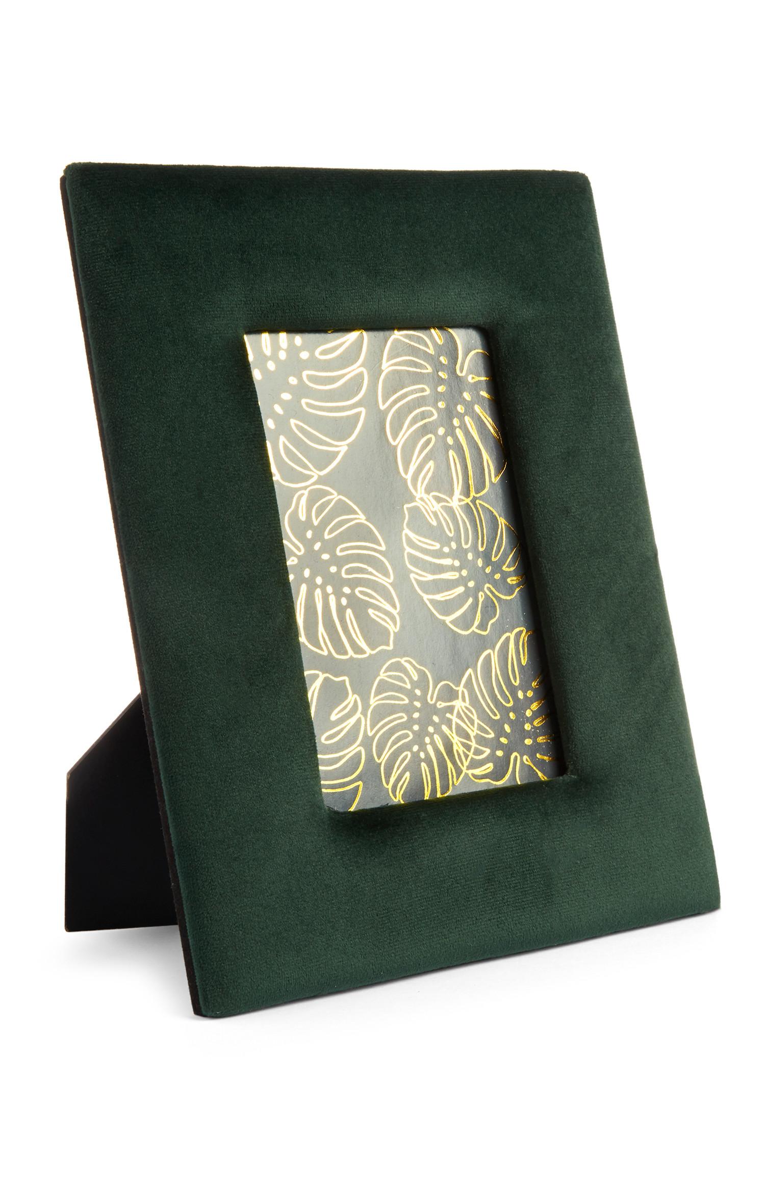 Marco de foto de terciopelo azul marino