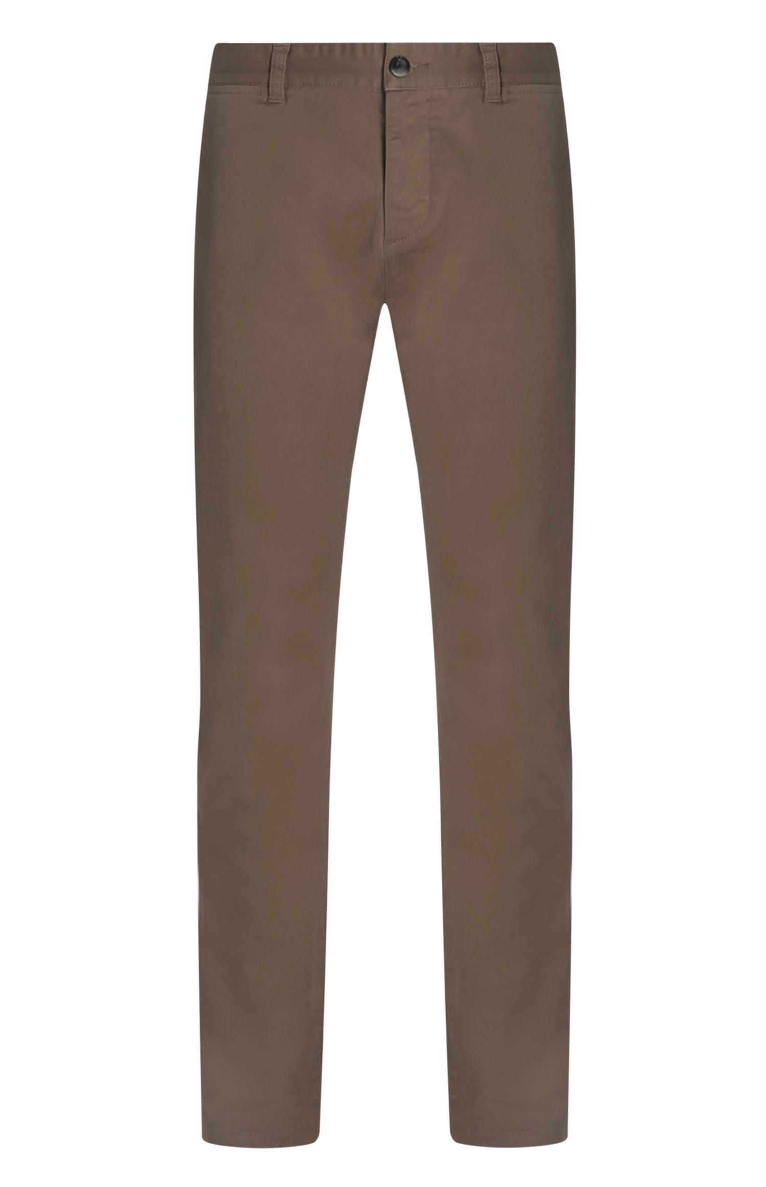 Calças chino justas elásticas cinzento