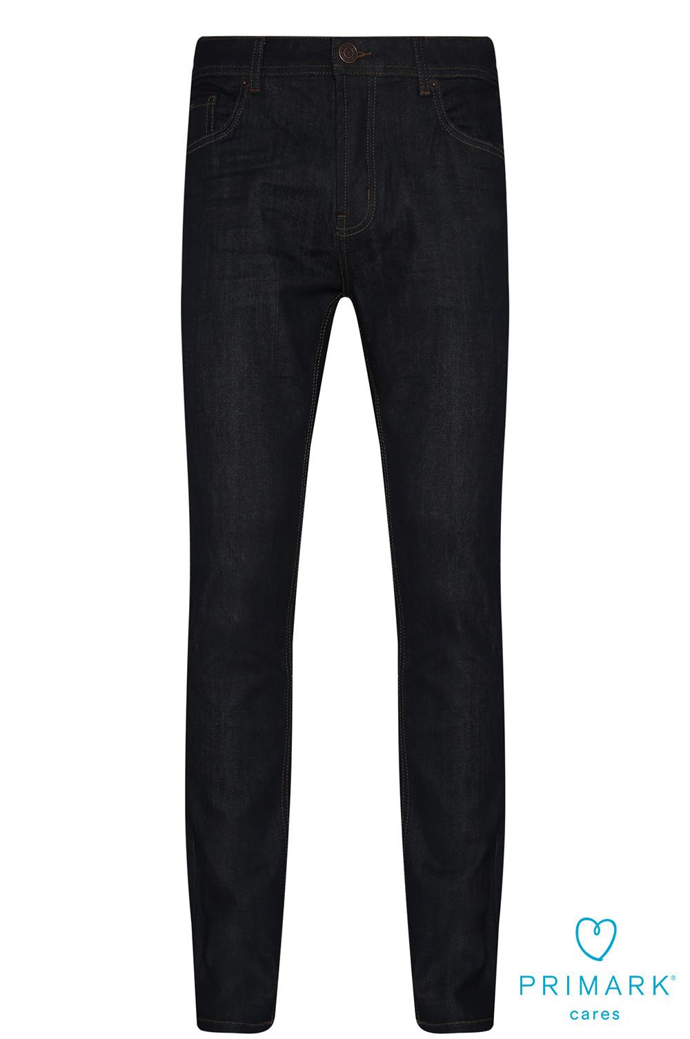 Calças ganga elásticas corte justo lavagem azul escuro