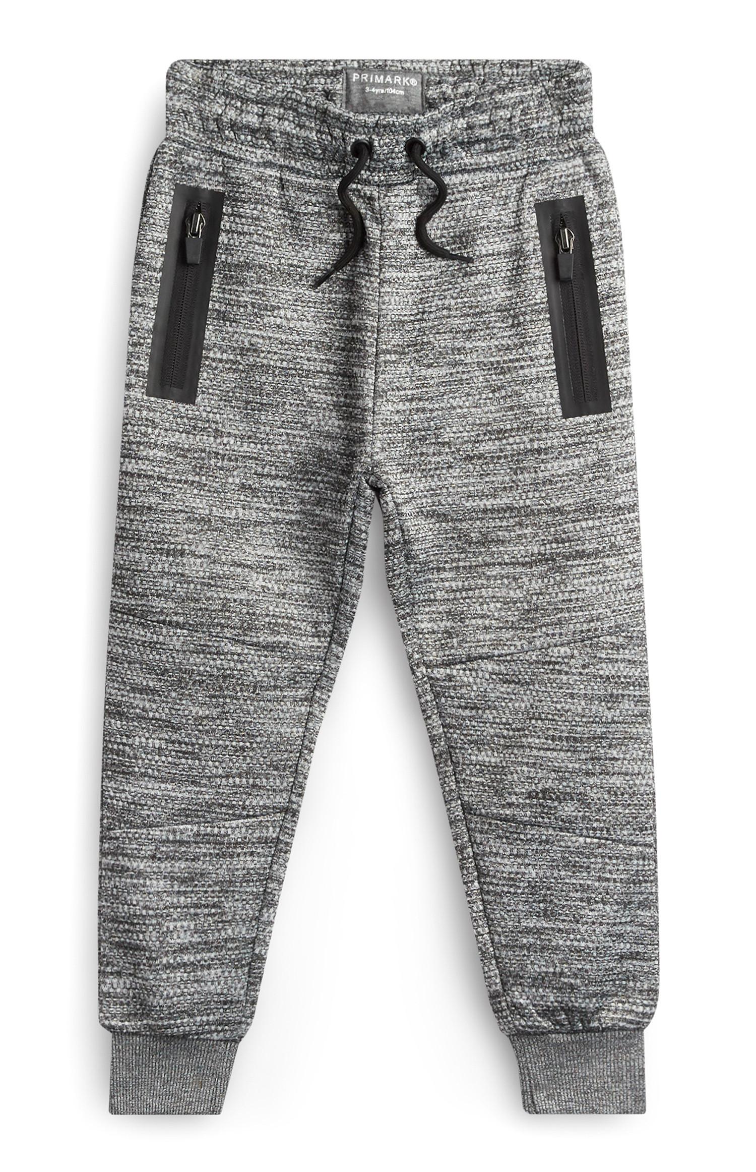 Pantalón de chándal gris con textura para niño pequeño