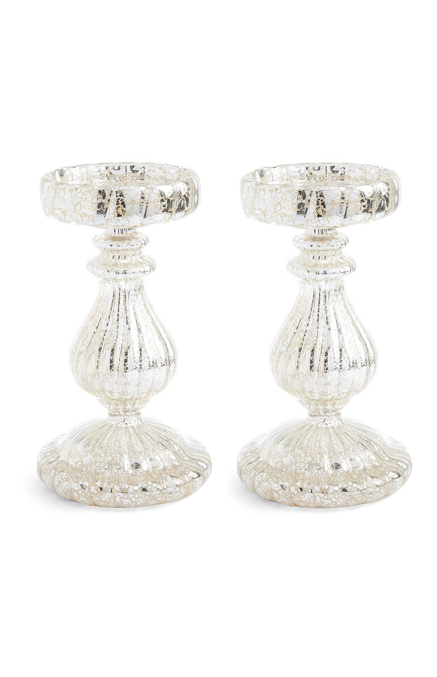 Stebrni svečniki, 2 kosa