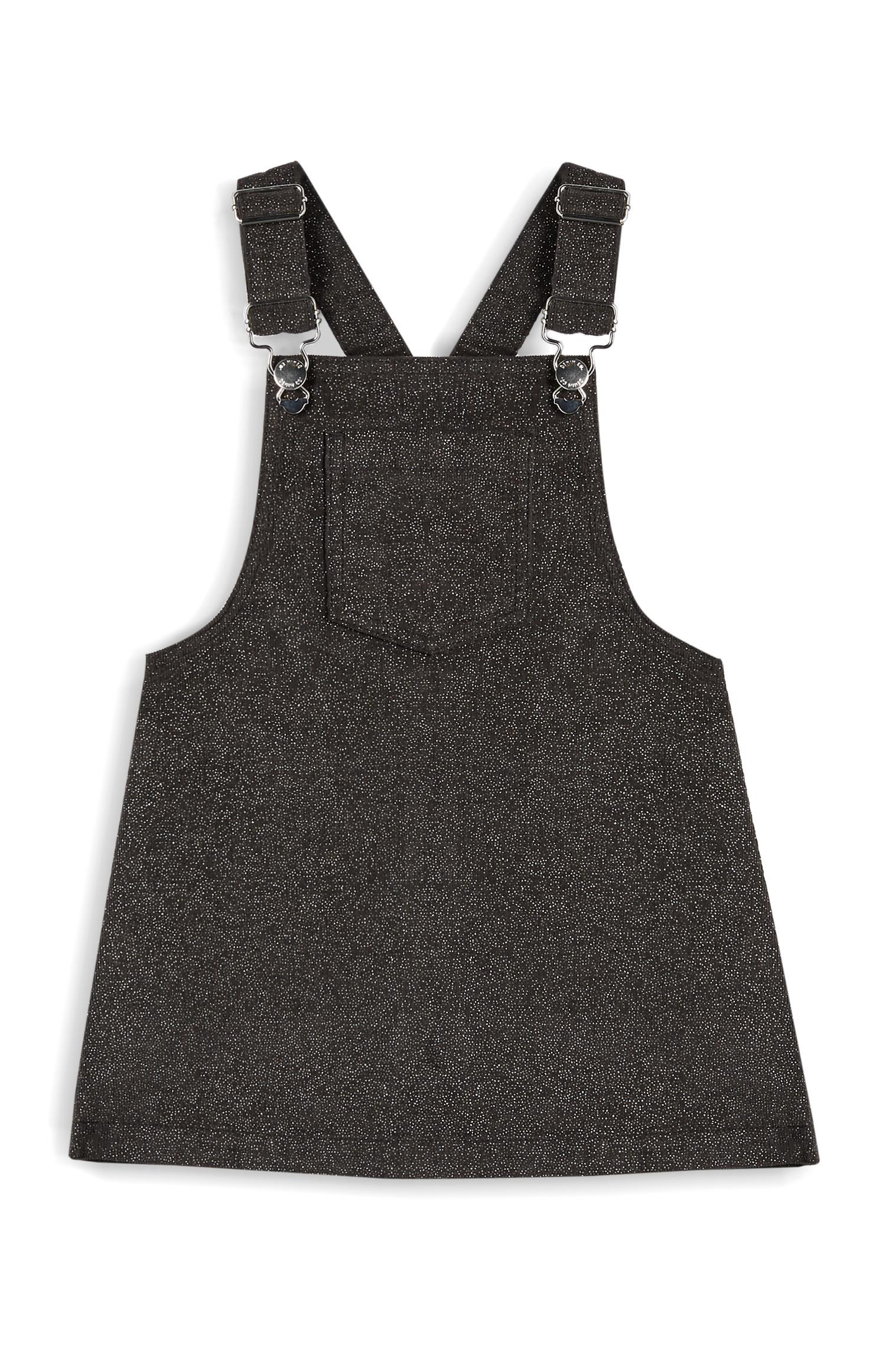 Vestido pichi negro con purpurina para niña pequeña