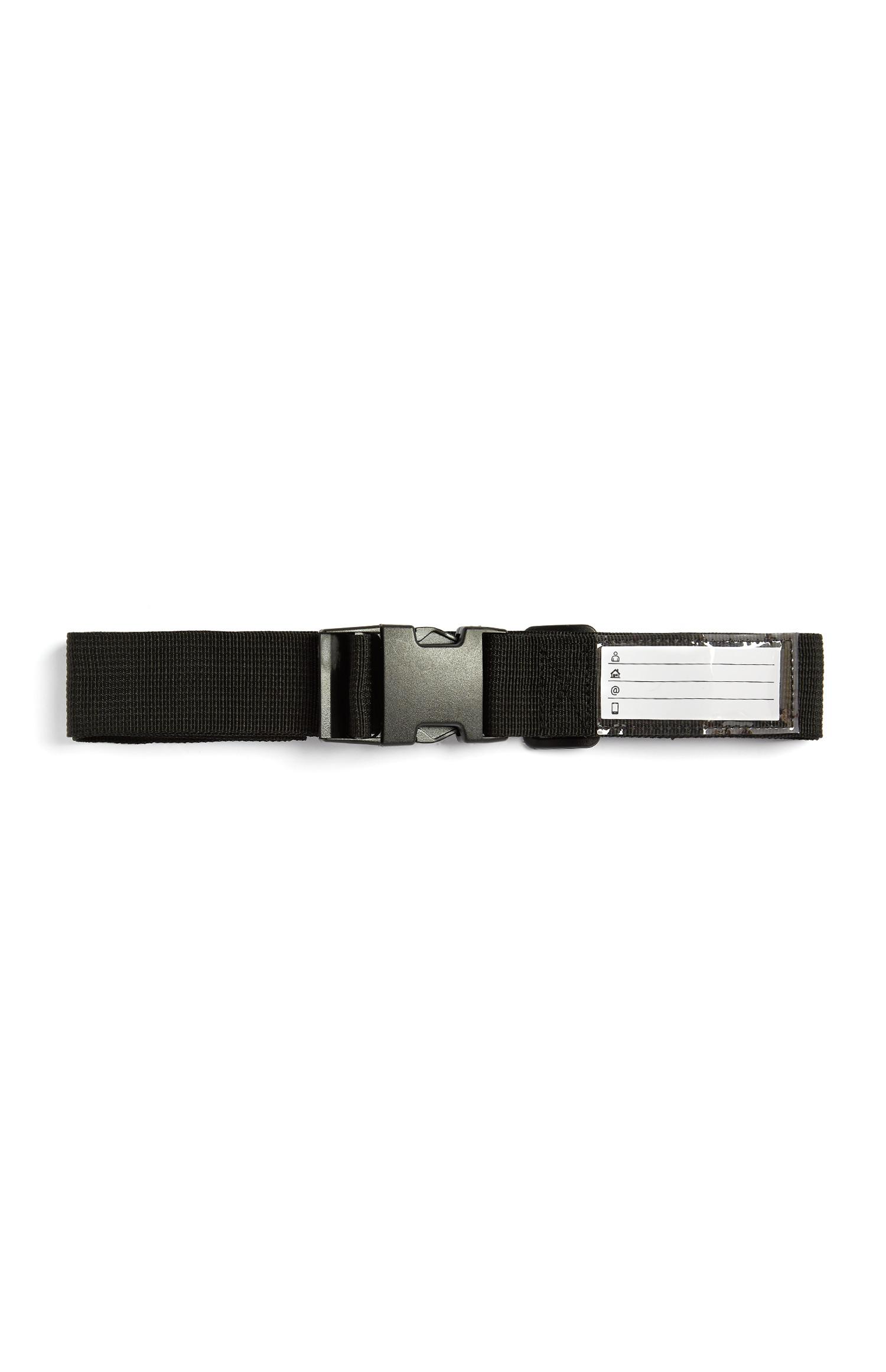 black luggage strap