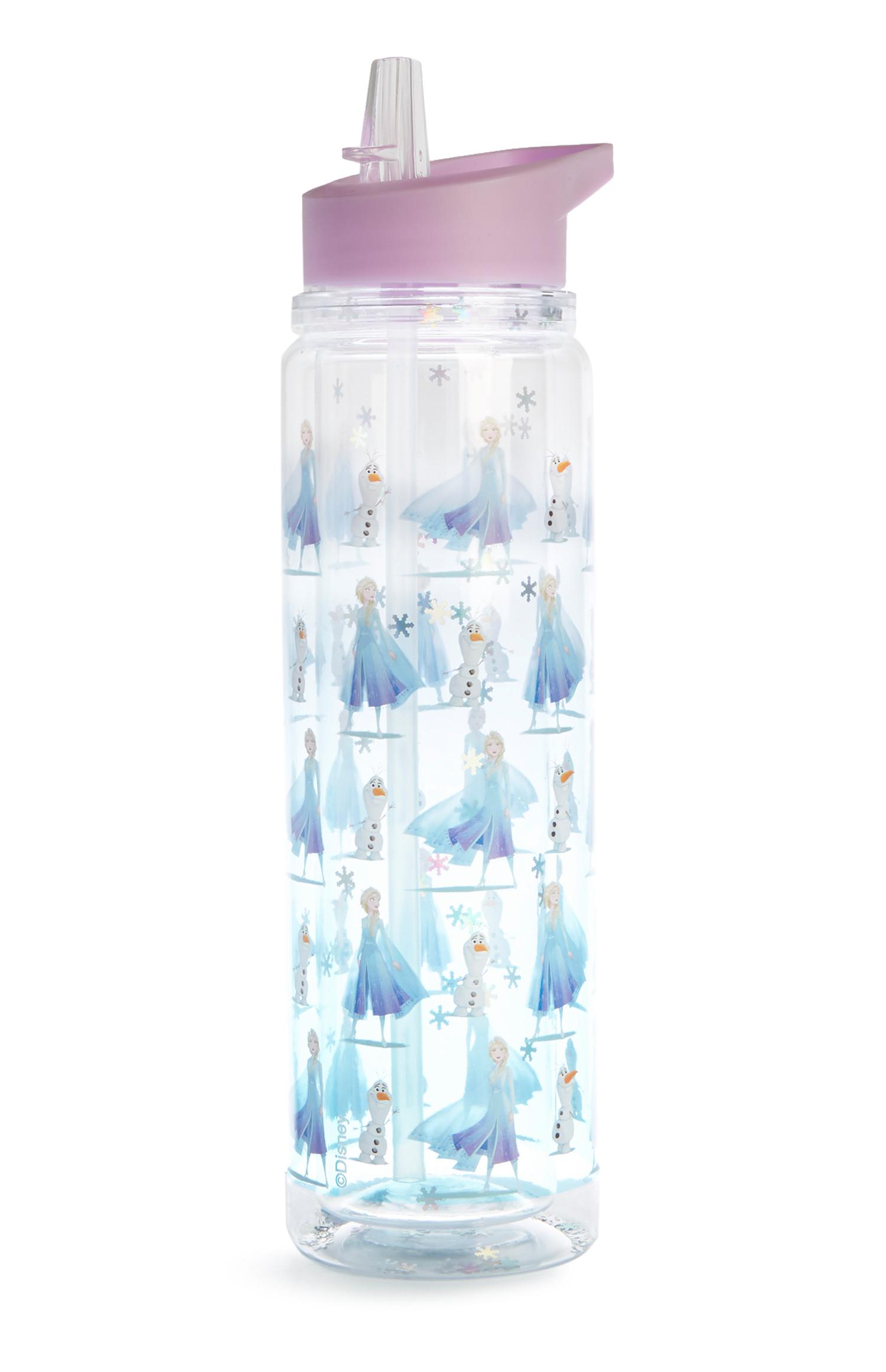 Botella de agua con purpurina de Frozen