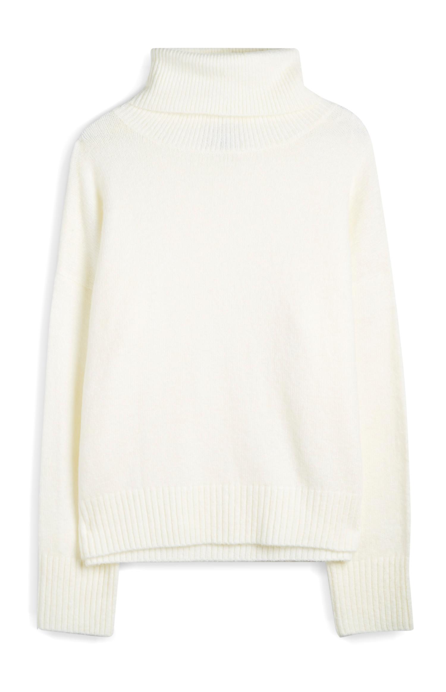 Camisola gola alta marfim