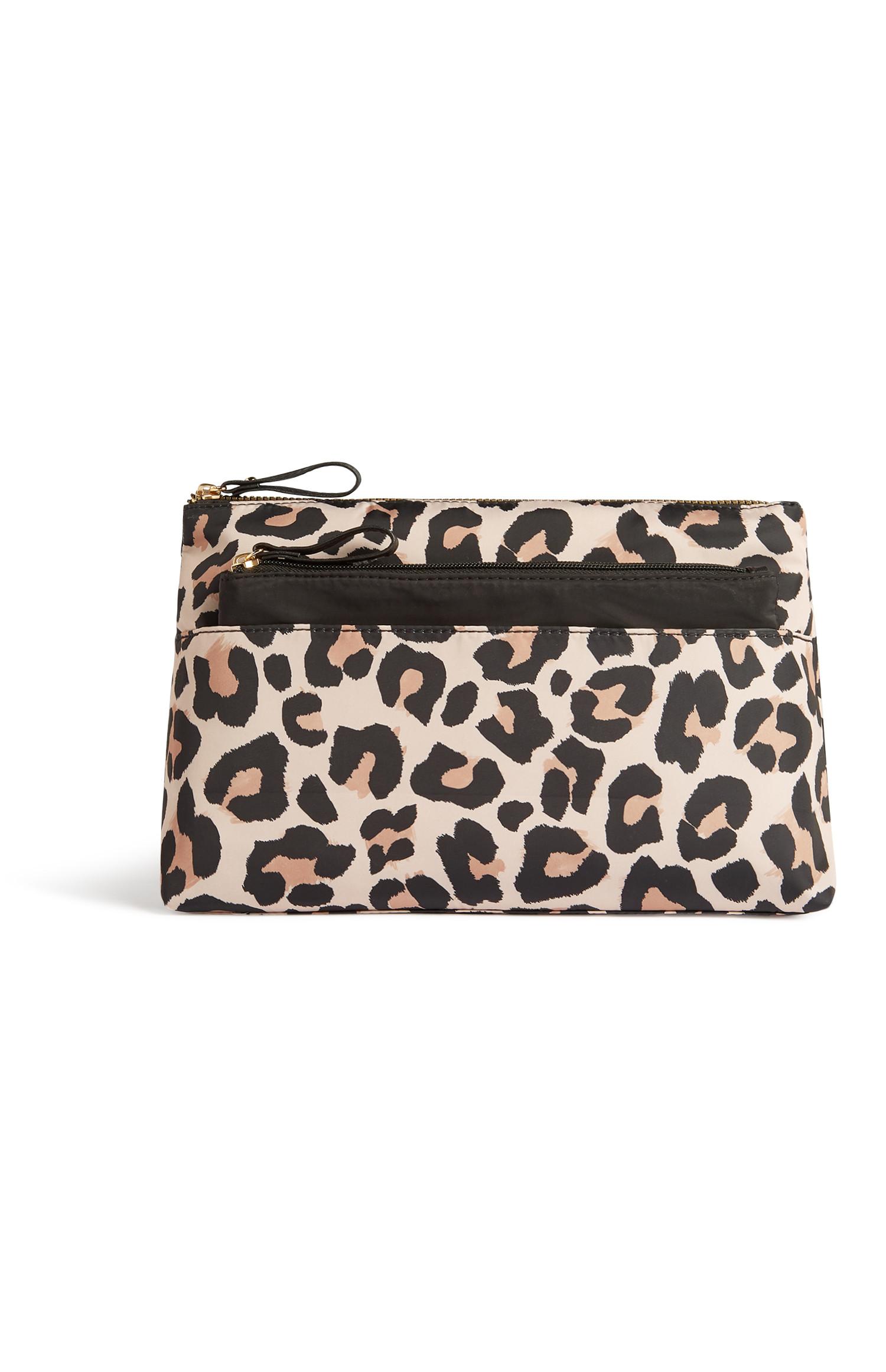 Bolsa maquilhagem estampado leopardo