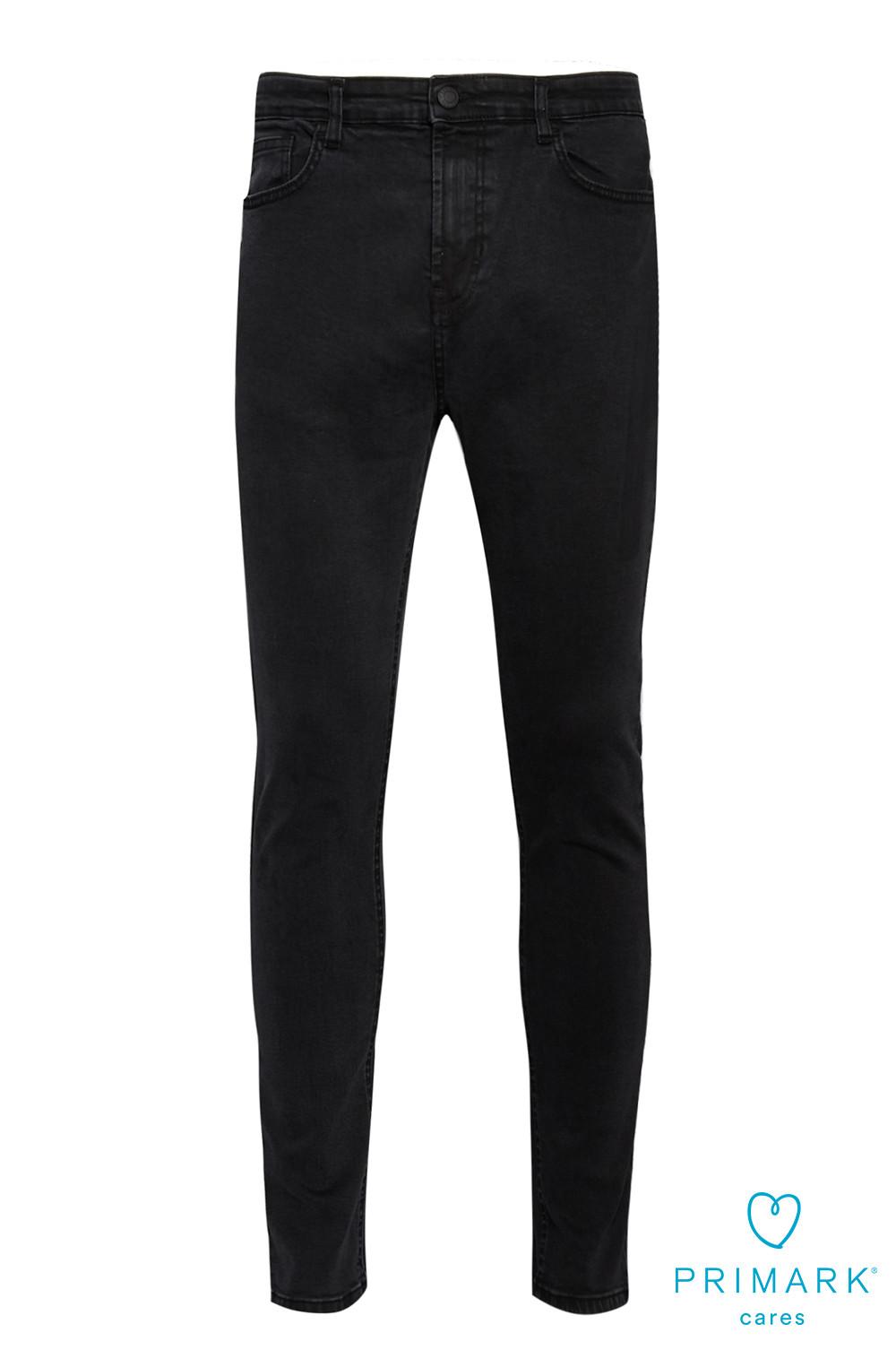Calças ganga skinny algodão sustentável preto