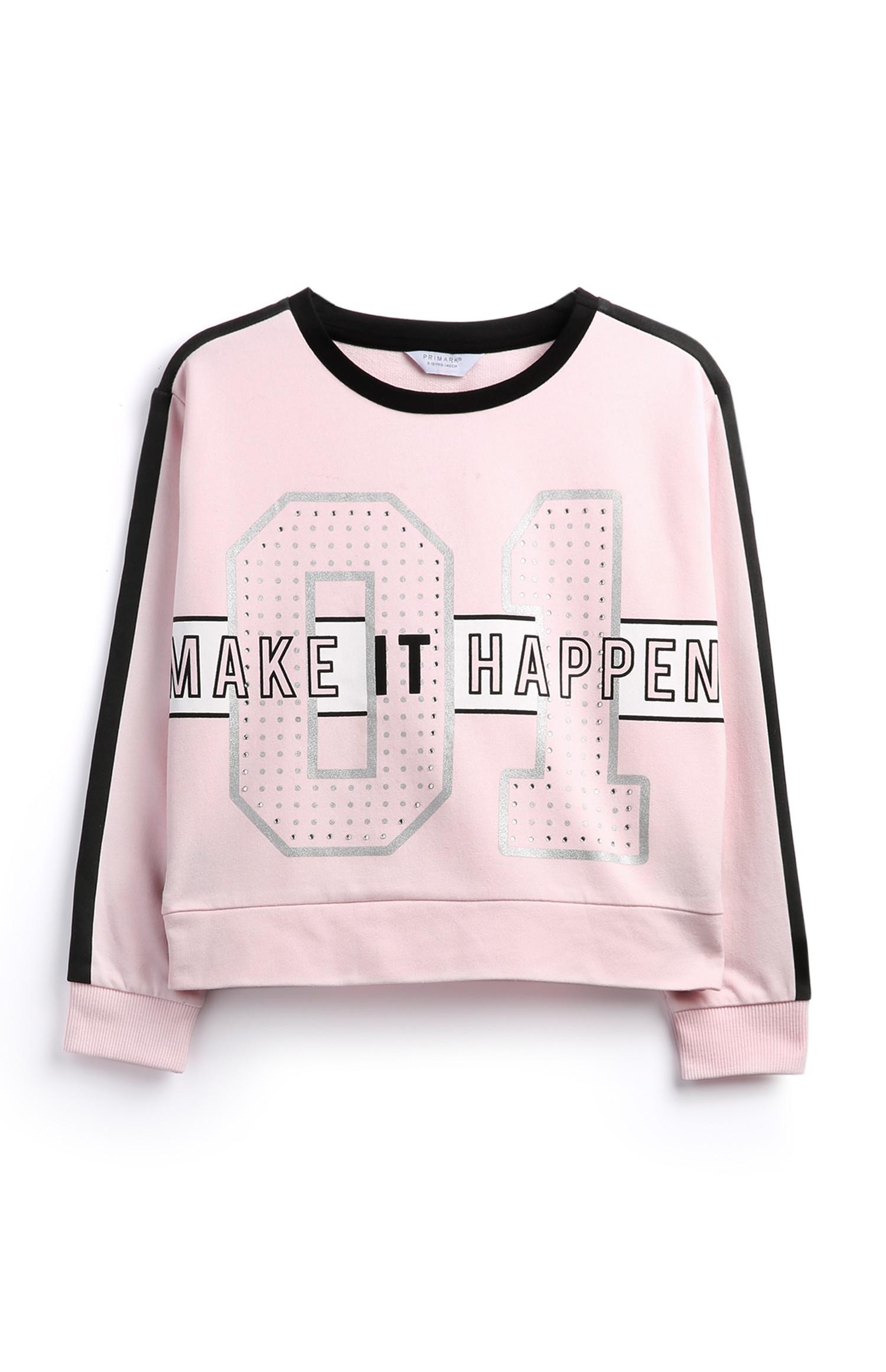 Sudadera con mensaje para niña mayor