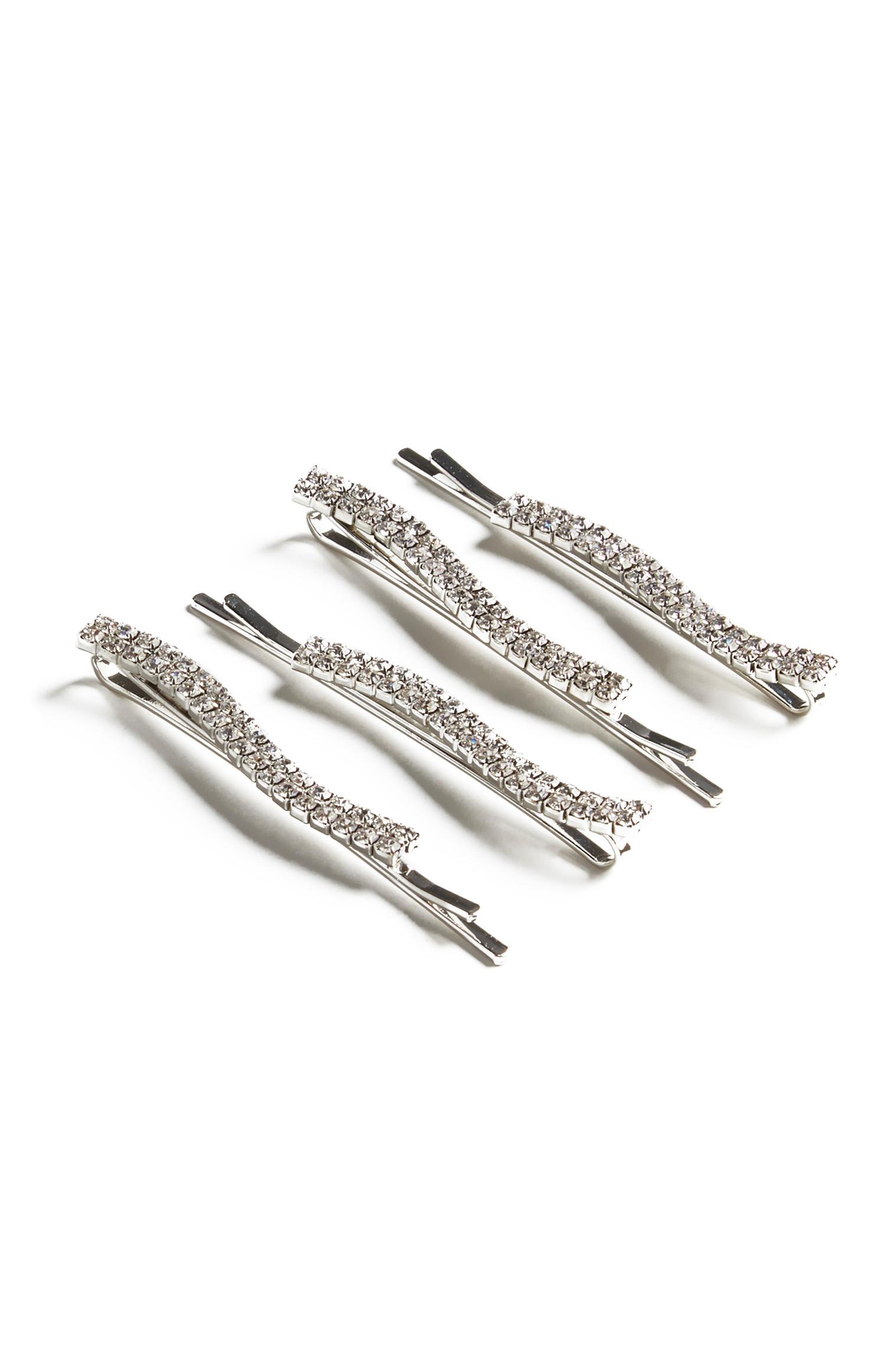 Pack 4 ganchos ondulados brilhantes