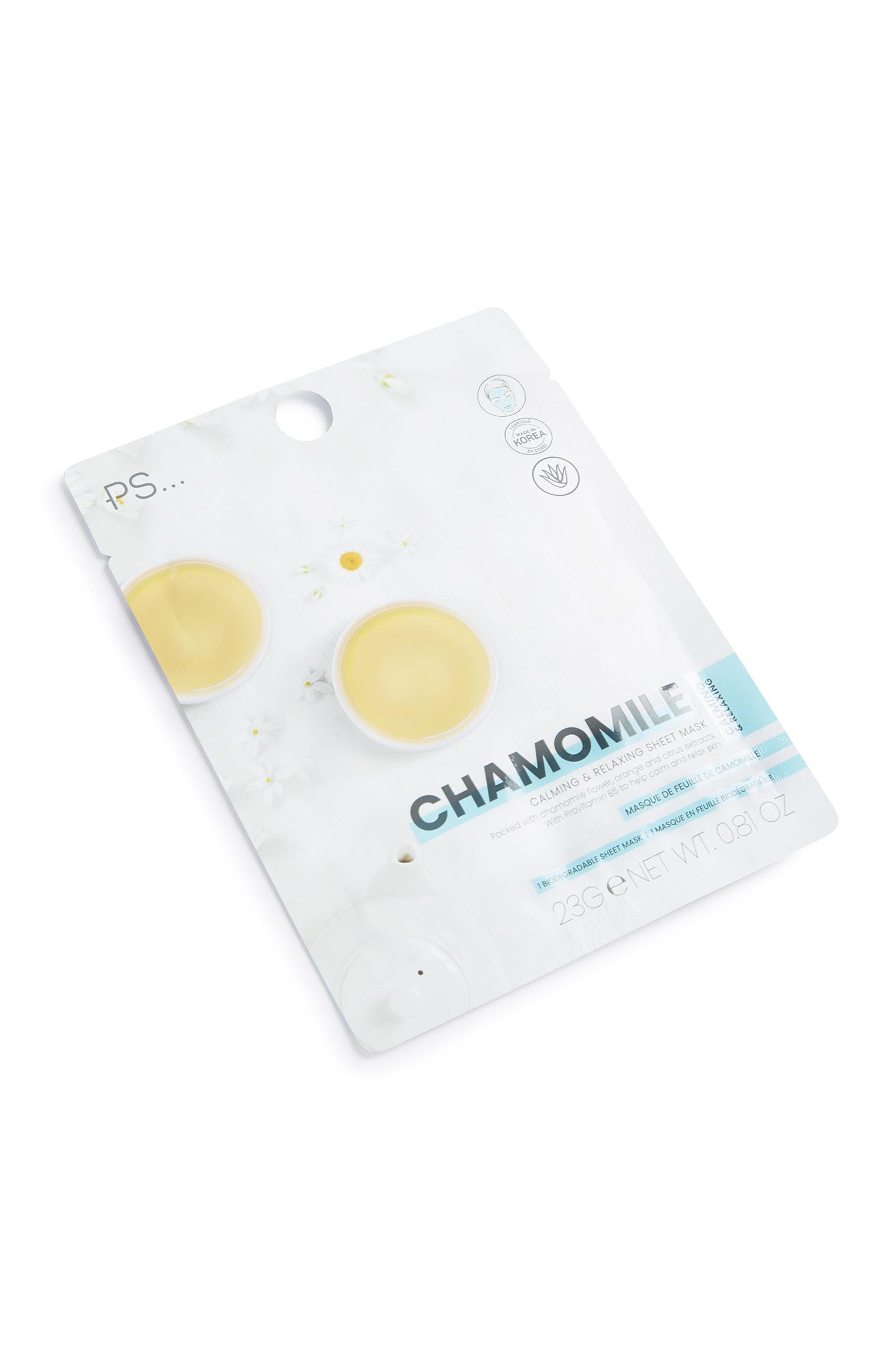 Máscara tecido camomila