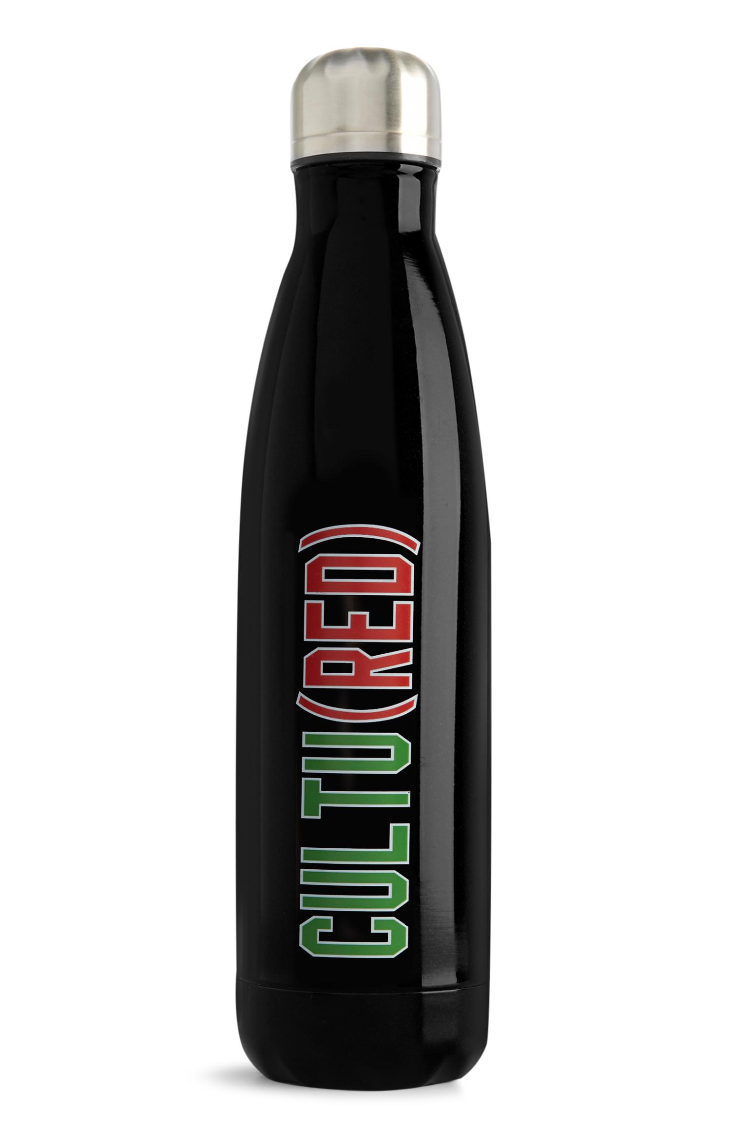 Botella de agua de acero «Cultu(red)» negra