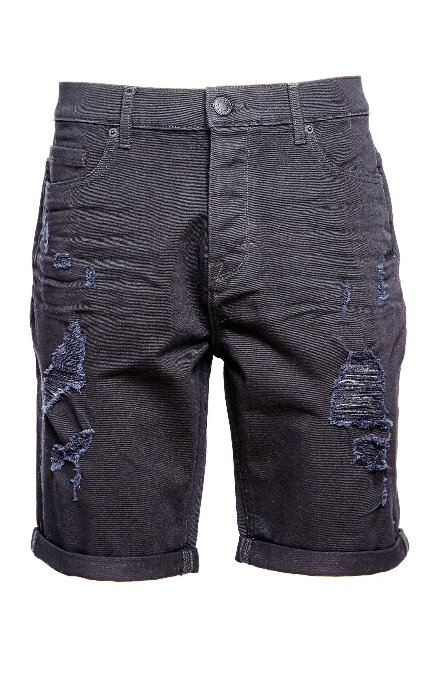 Calções rasgões preto