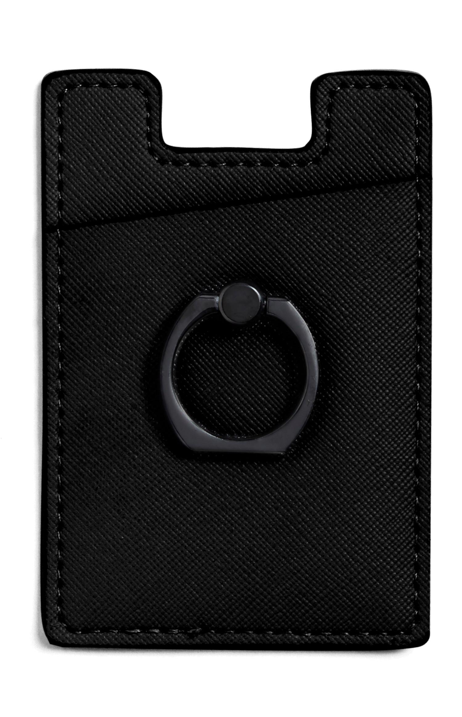 Tarjetero negro adhesivo