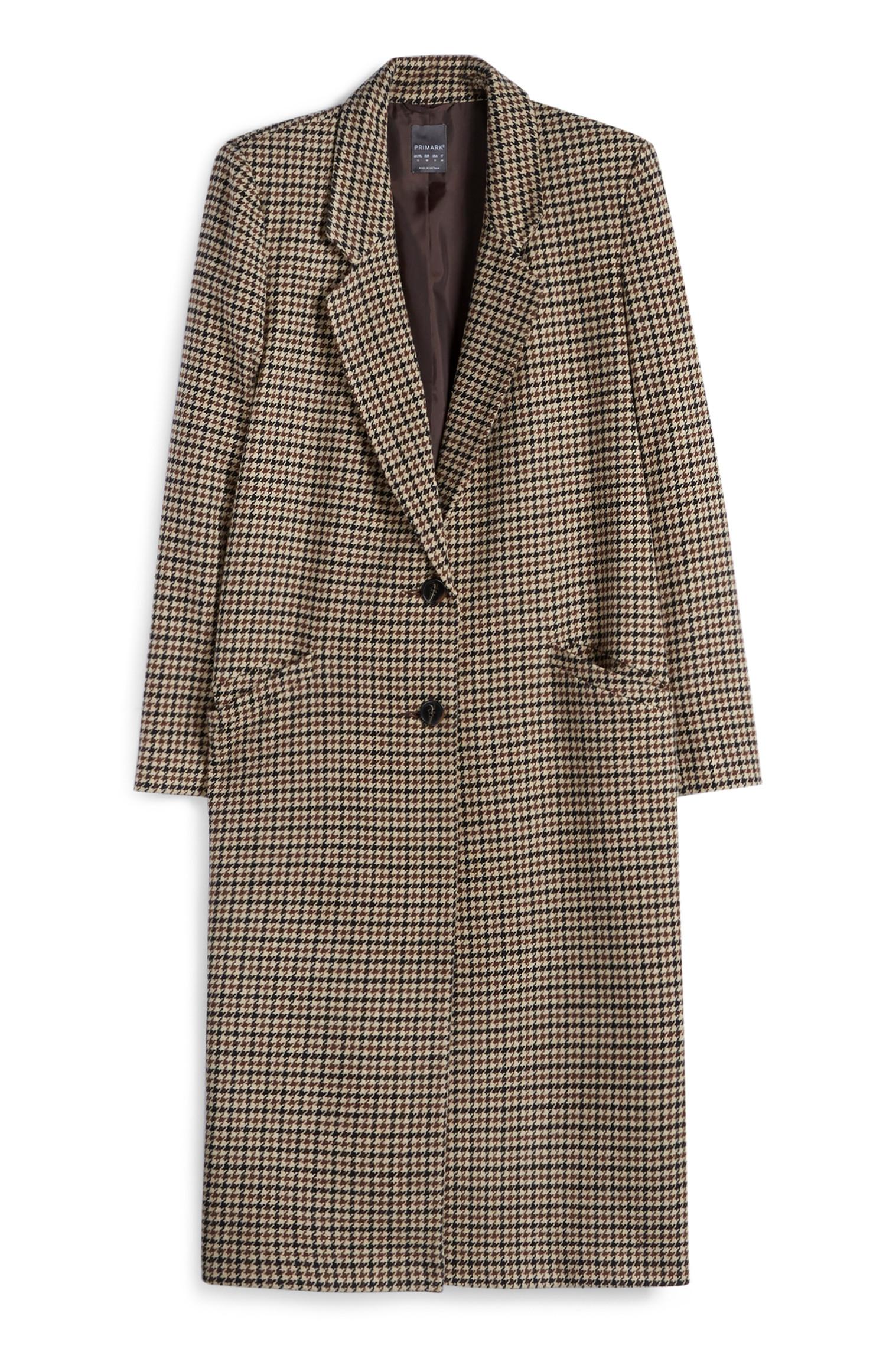 Casaco xadrez castanho