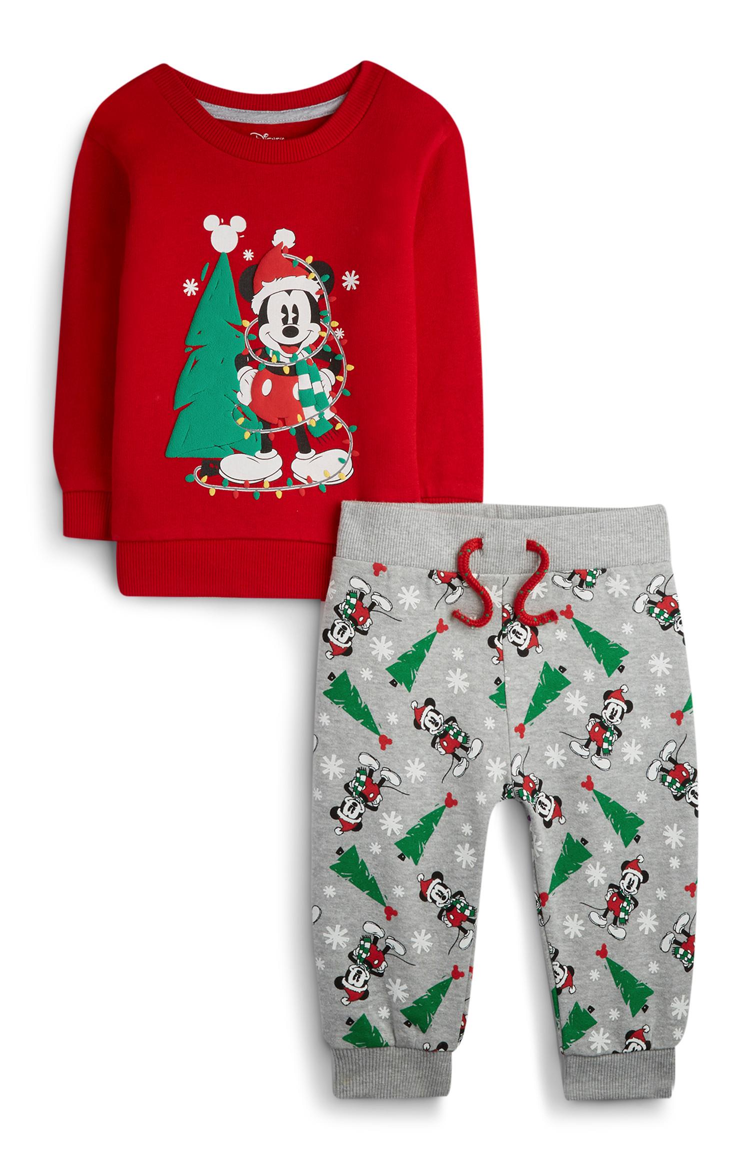 Jersey y pantalones de chándal navideños de Mickey Mouse para bebé niño