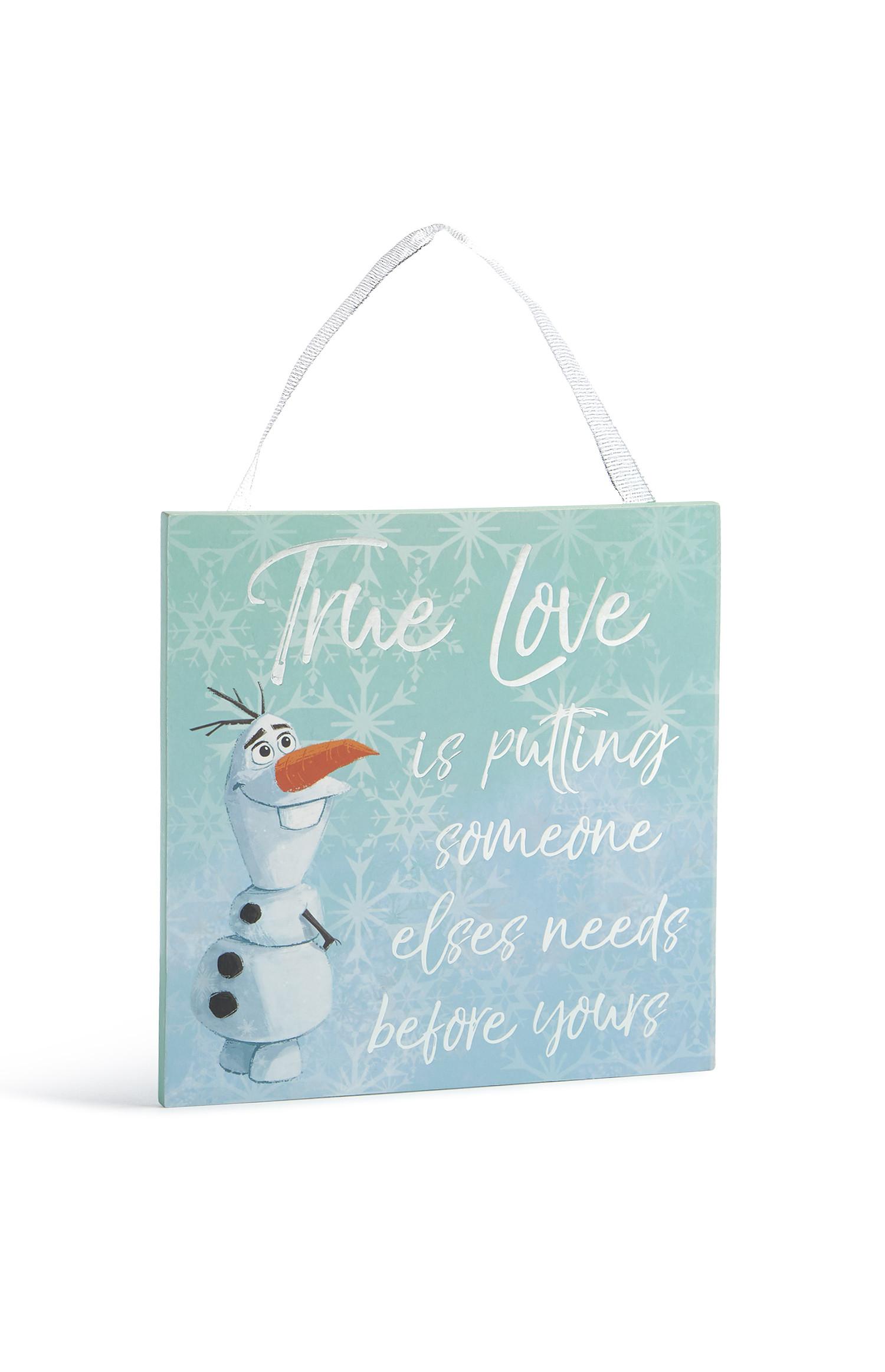 Adorno de pared con cita romántica en inglés de Olaf de Frozen