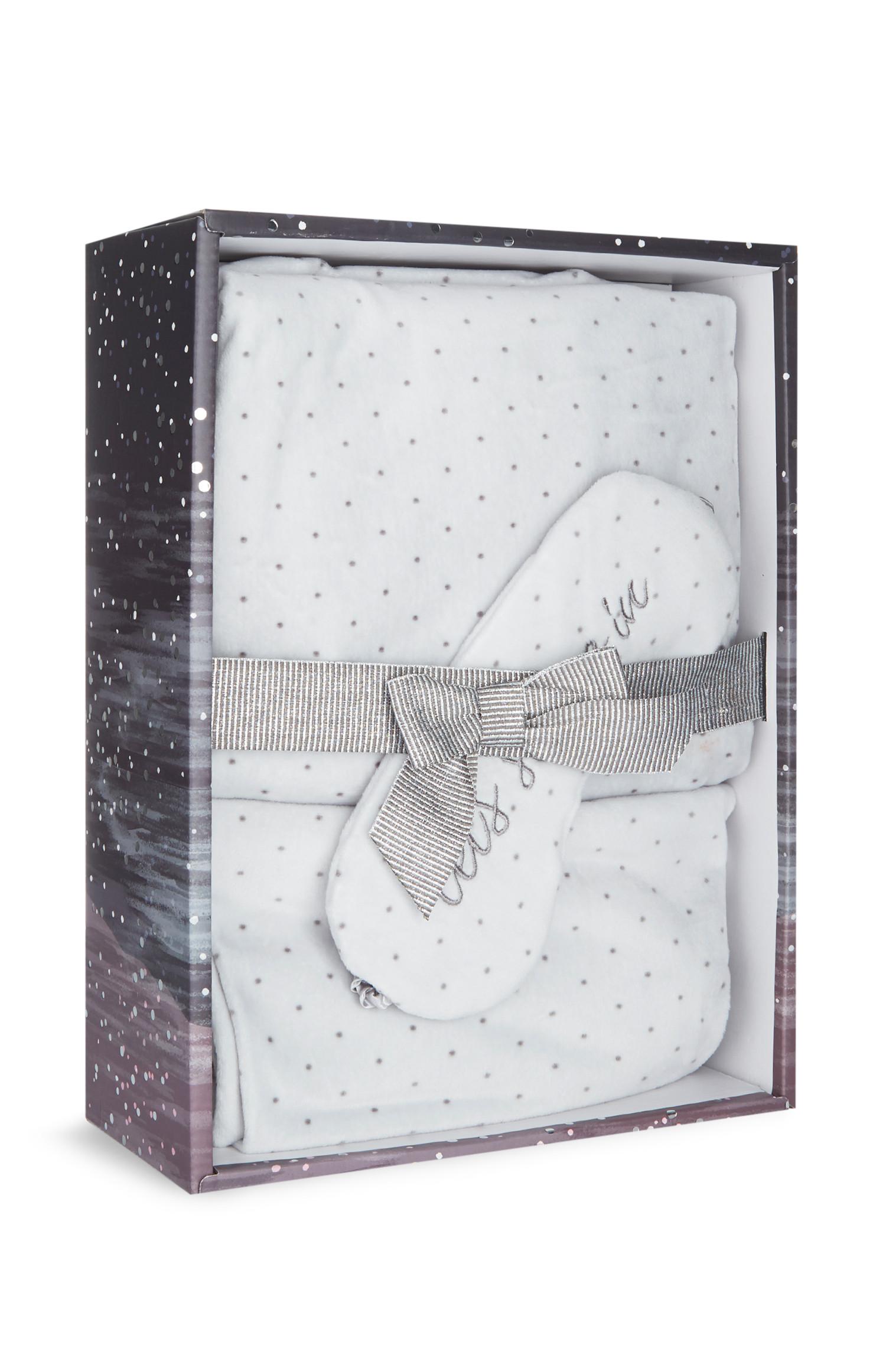 Caixa oferta pijama super macio cinzento