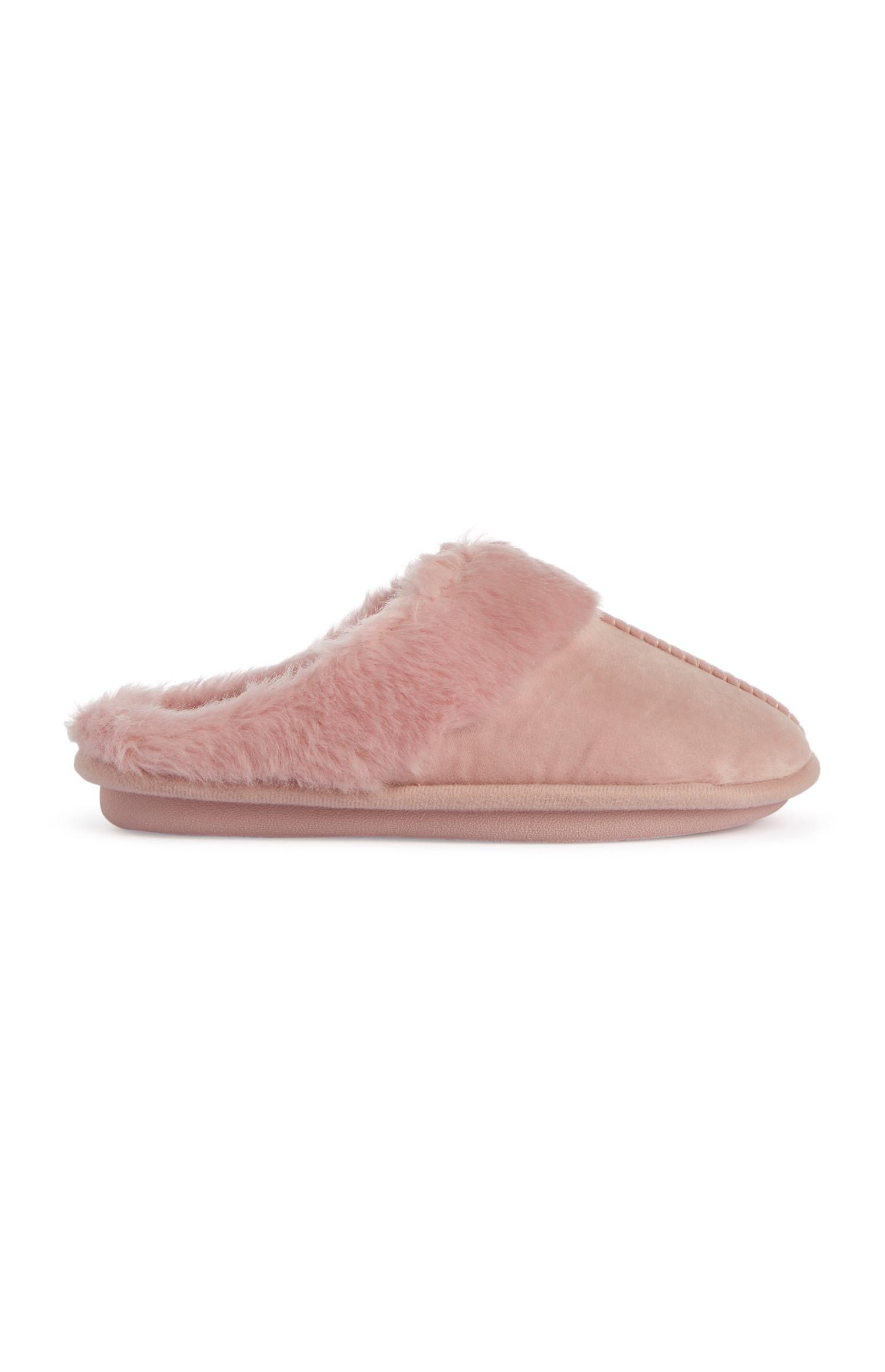 pink fluffy slippers primark