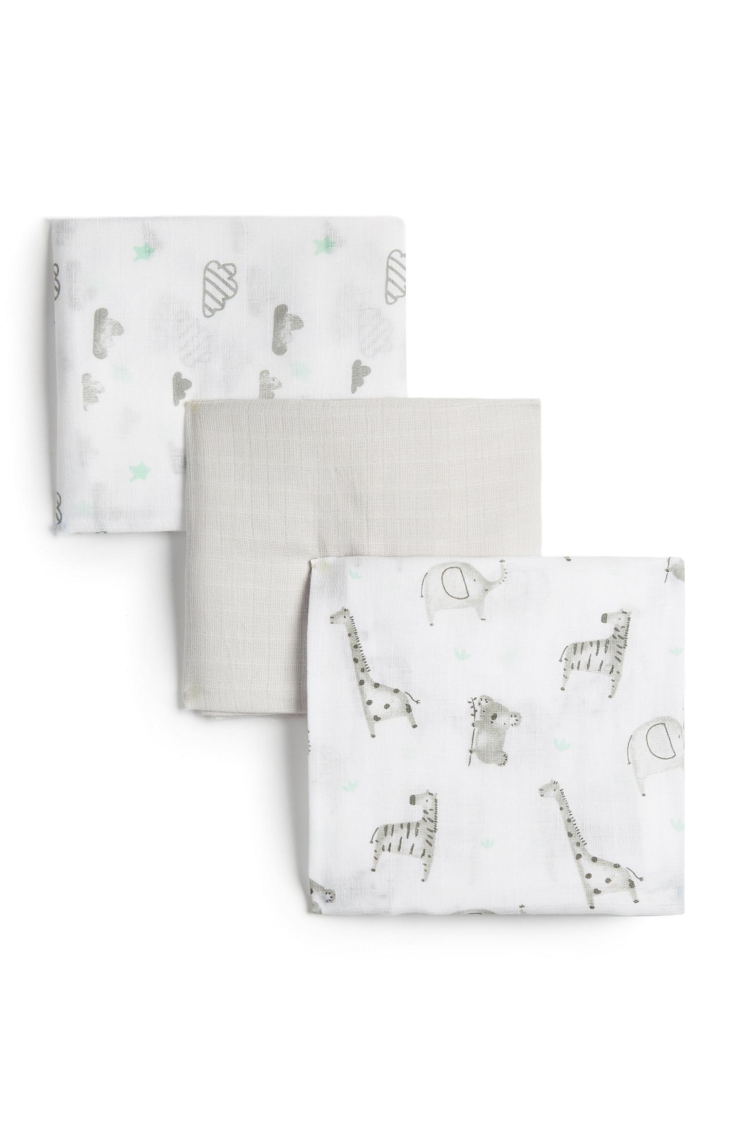 Fantovske muslinaste krpice s potiskom safarija za novorojenčke, 3 kosi