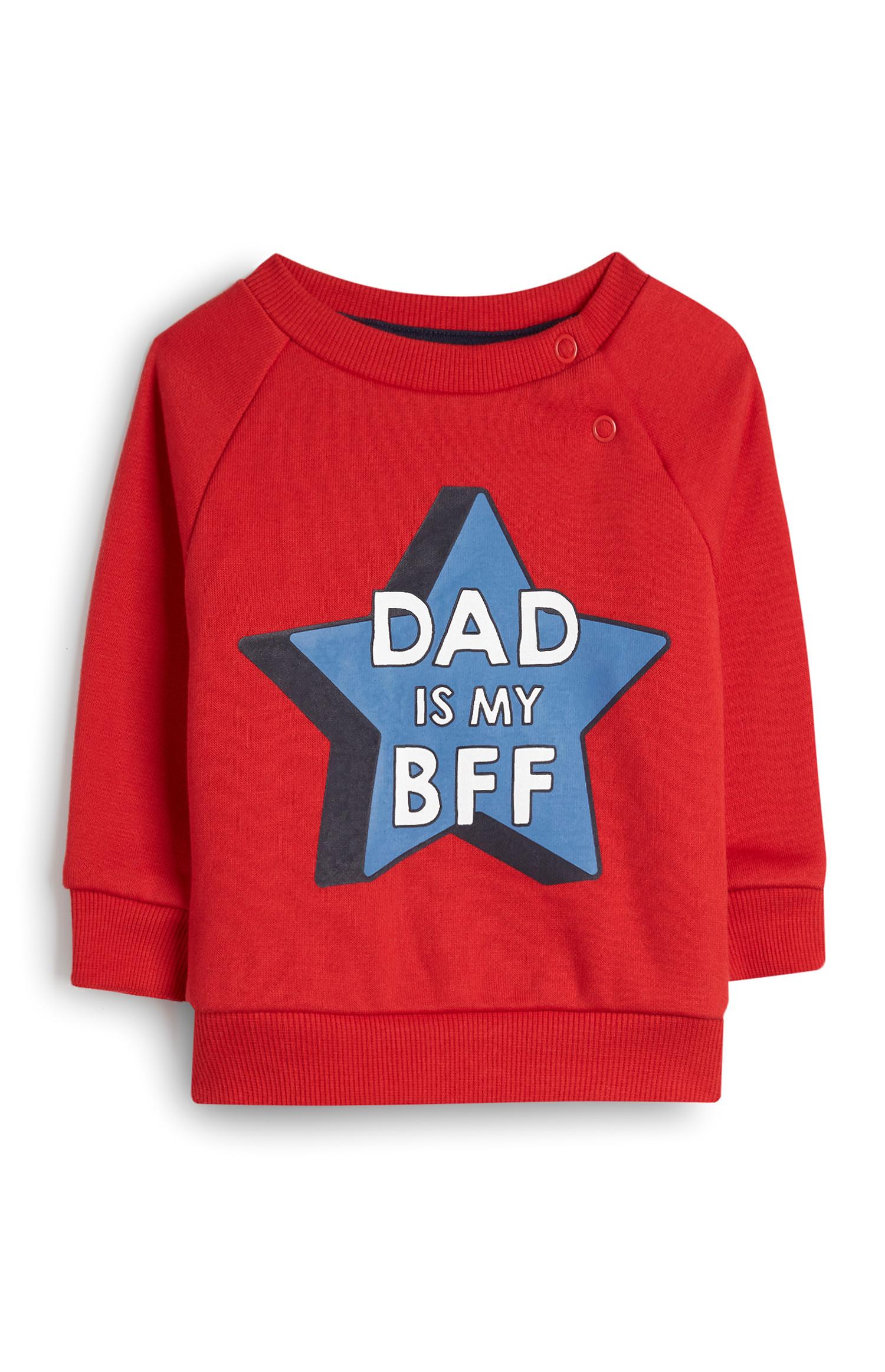 Jersey rojo «Dad Is My BFF» para bebé niño