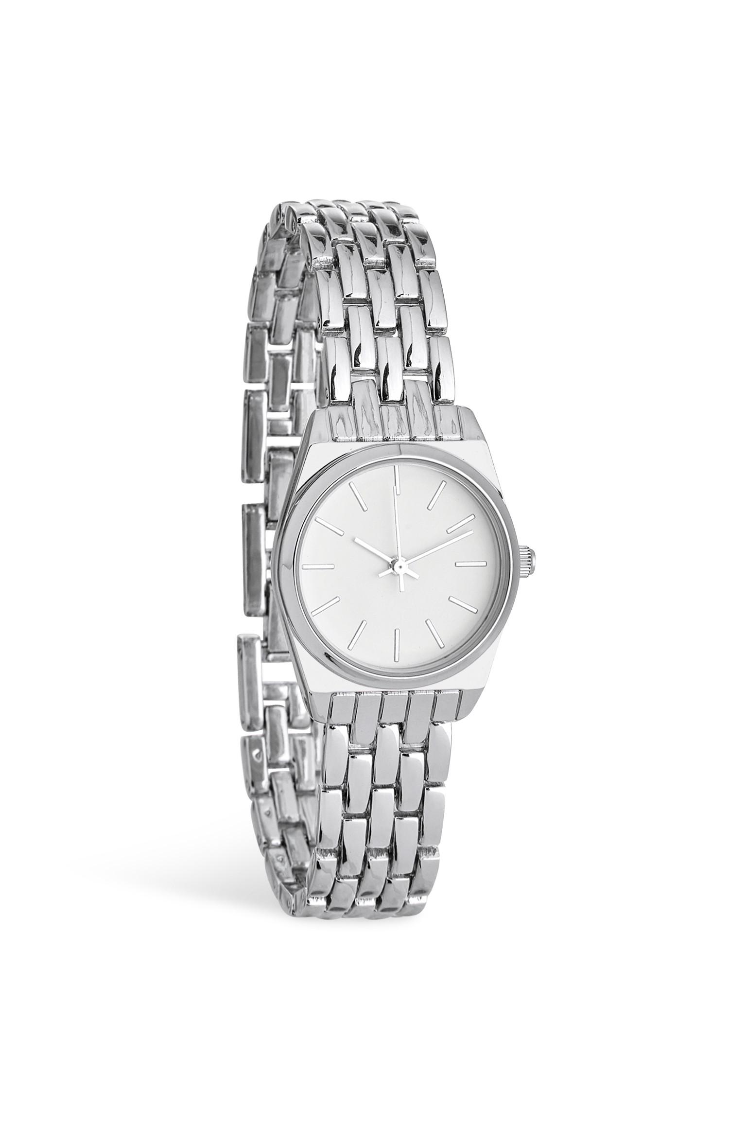 Montre en chaîne argentée