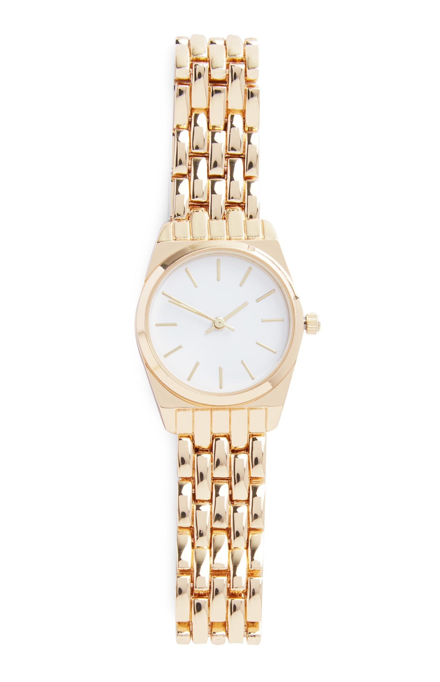 Montre en chaîne dorée