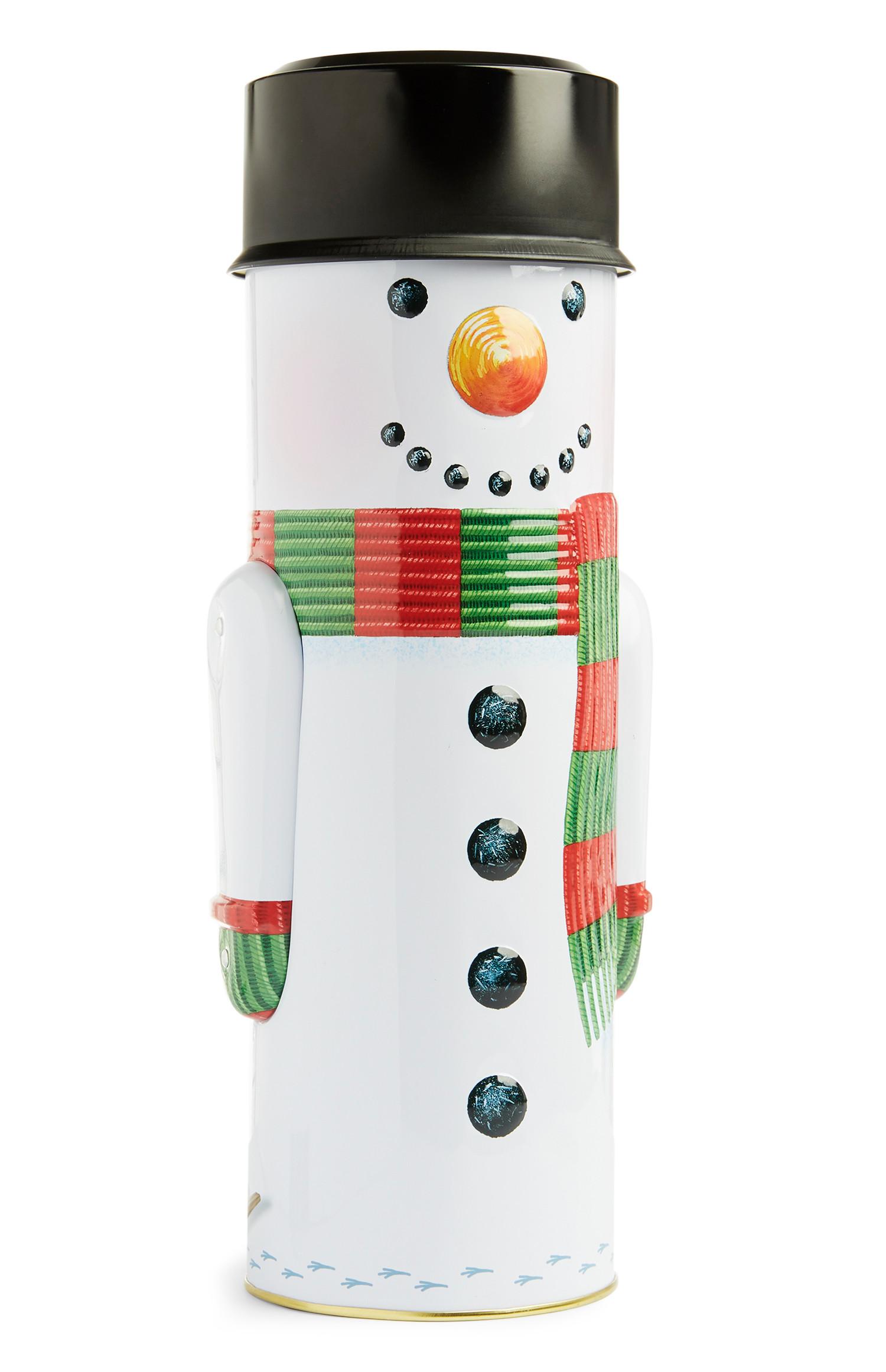 Lata biscoito boneco neve grande