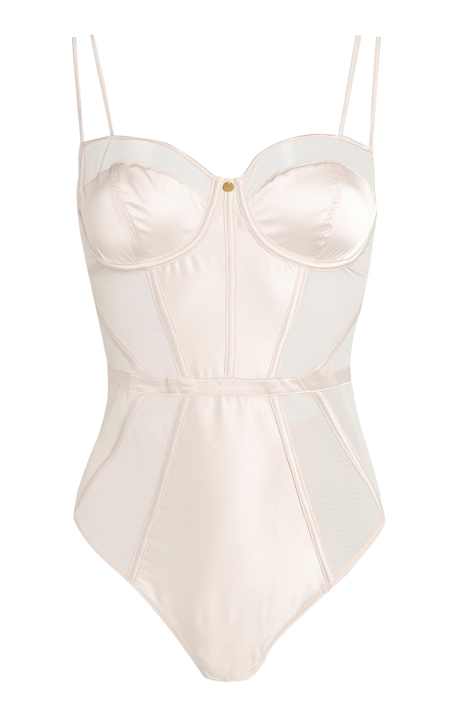 Body painel rede cetim pérola