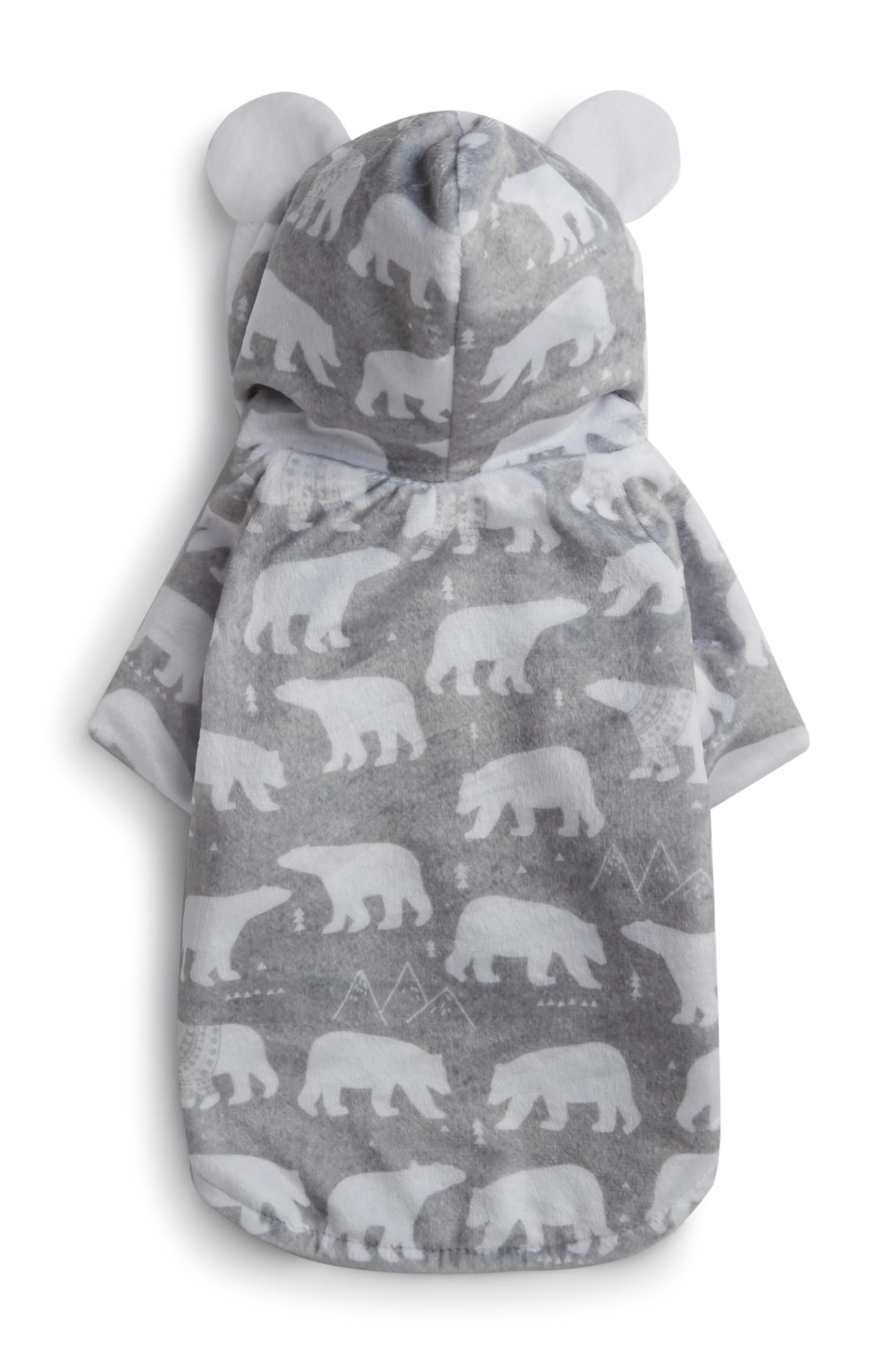 Conjunto ursos polares cão com orelhas cinzento