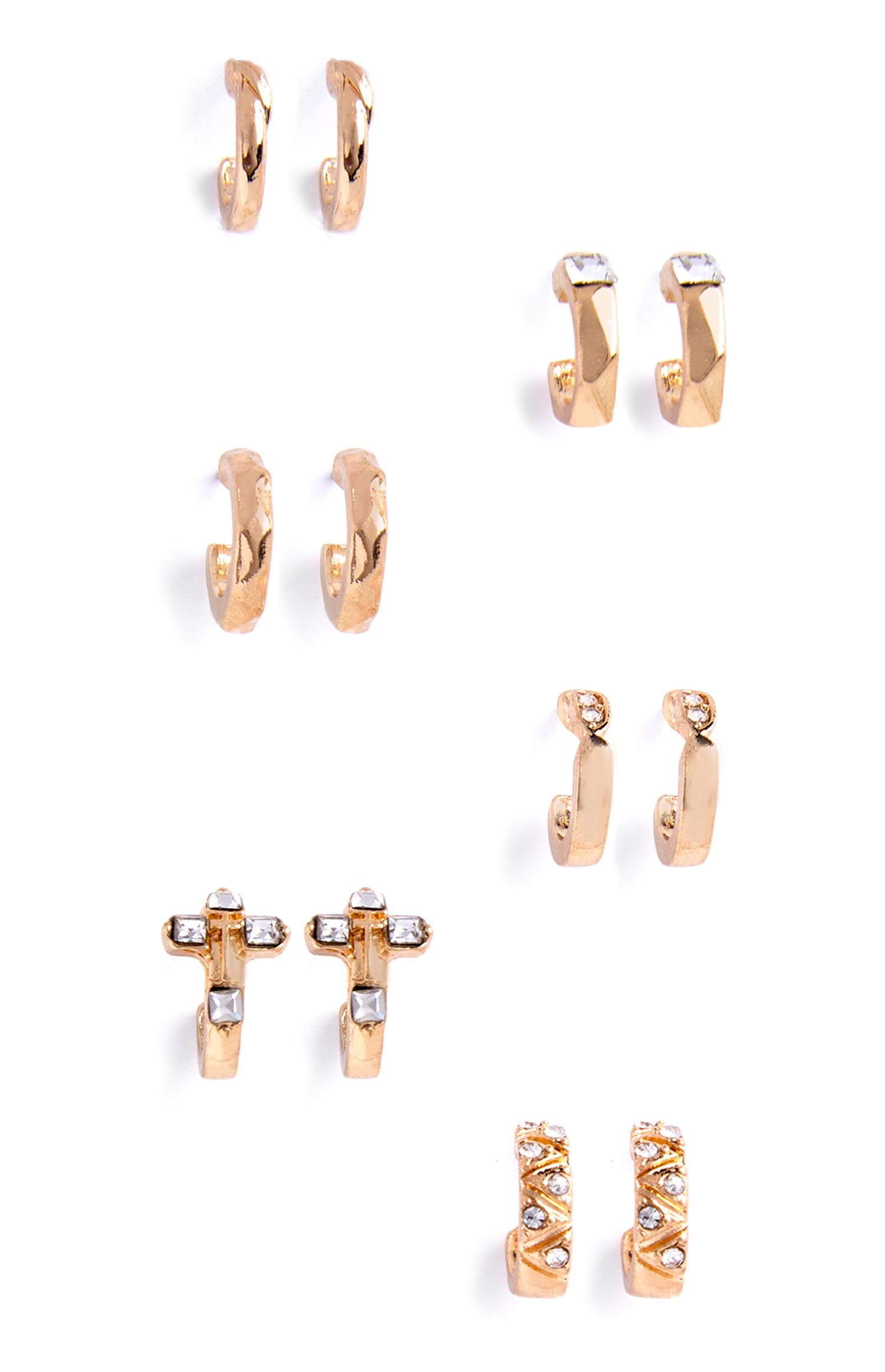 Pack 6 pares argolas