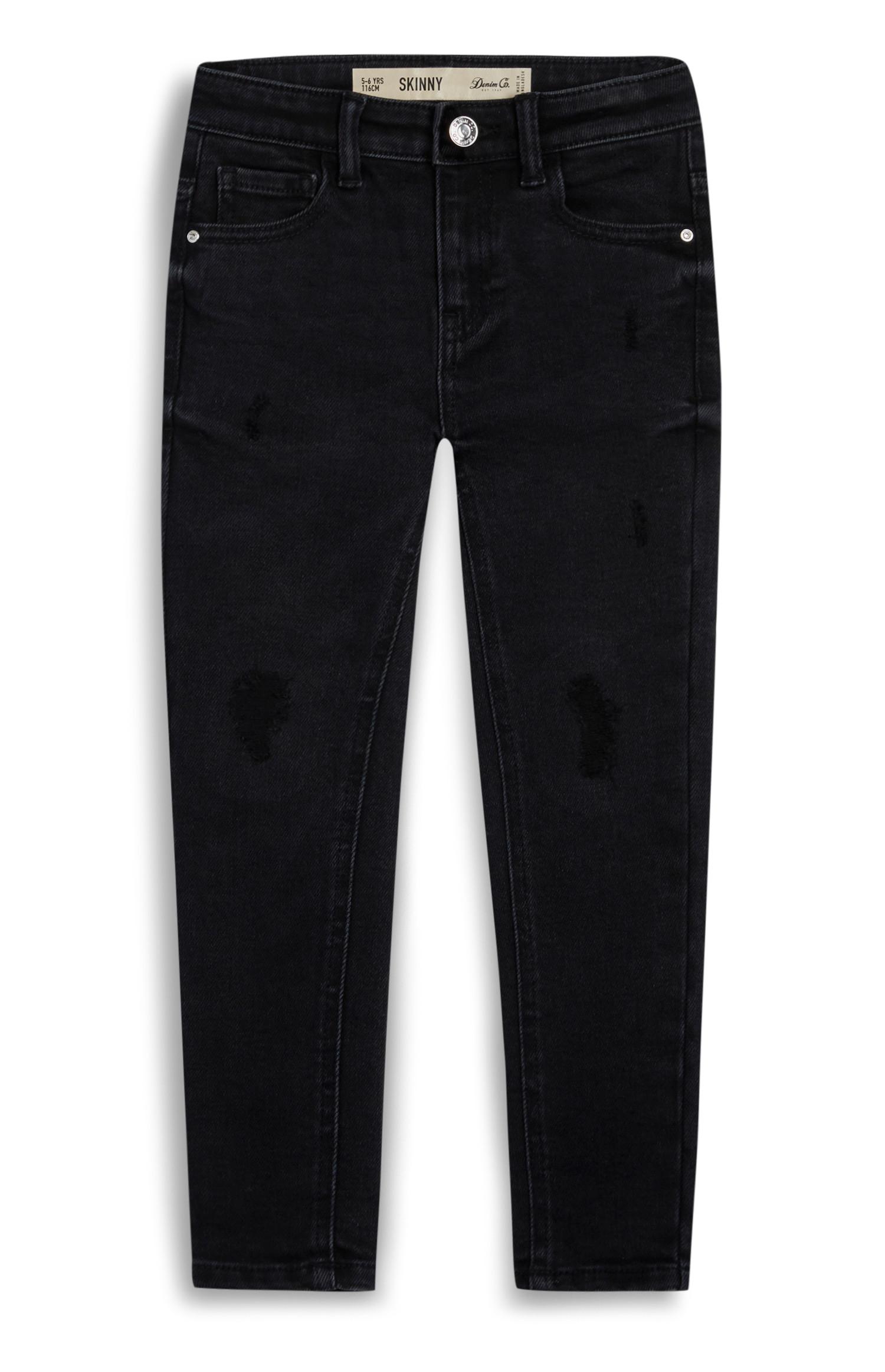 Vaqueros pitillo negros para niña pequeña