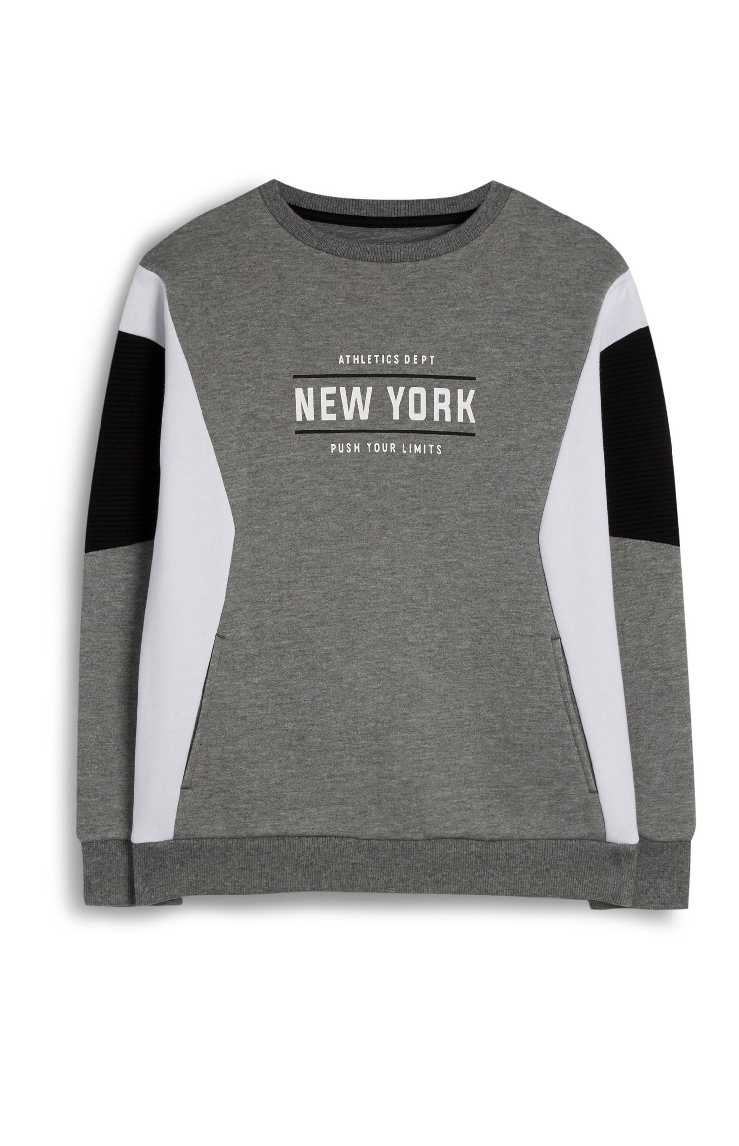 Sudadera con bloques de color en gris para niño mayor