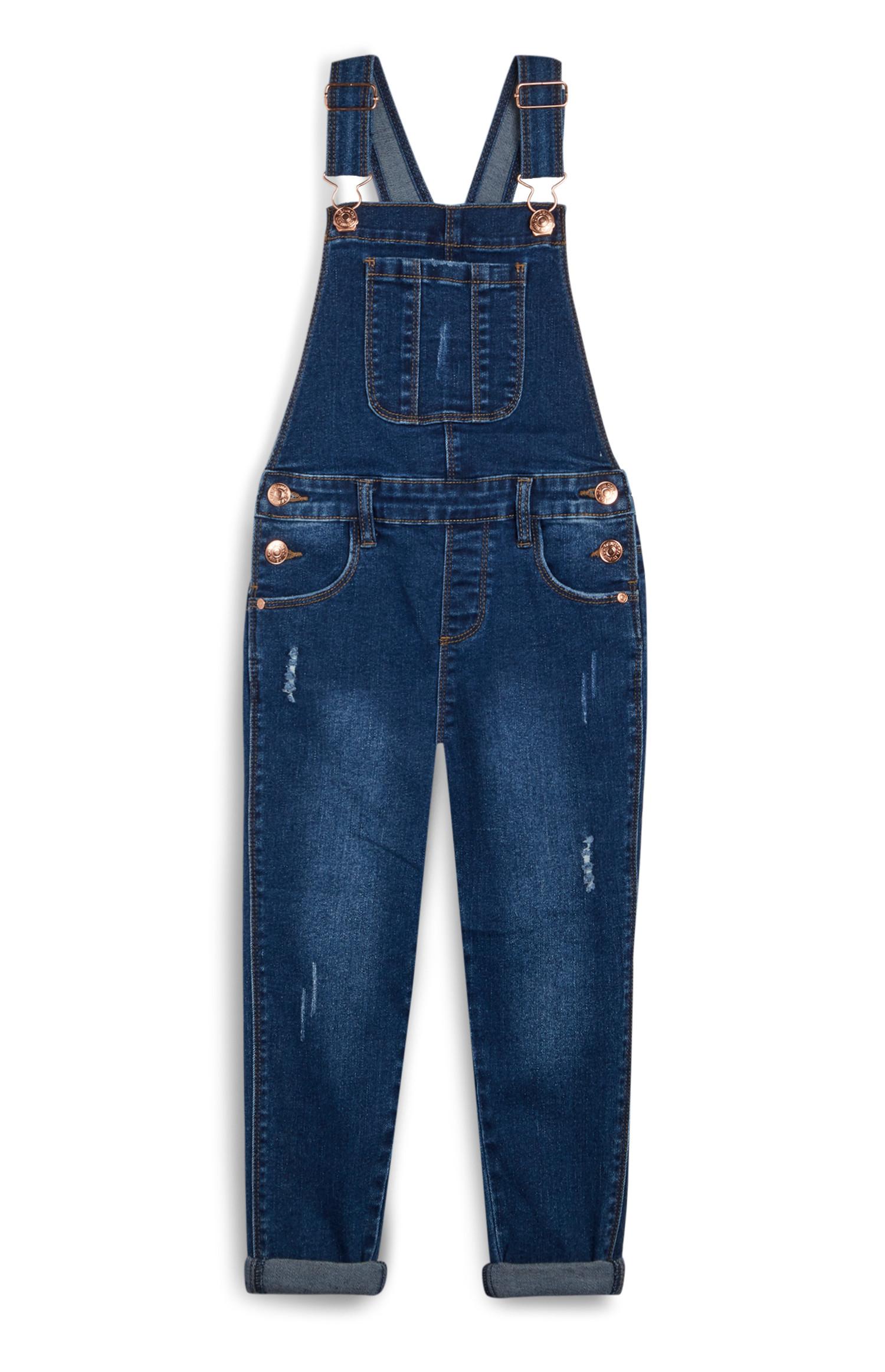Peto vaquero azul añil para niña pequeña