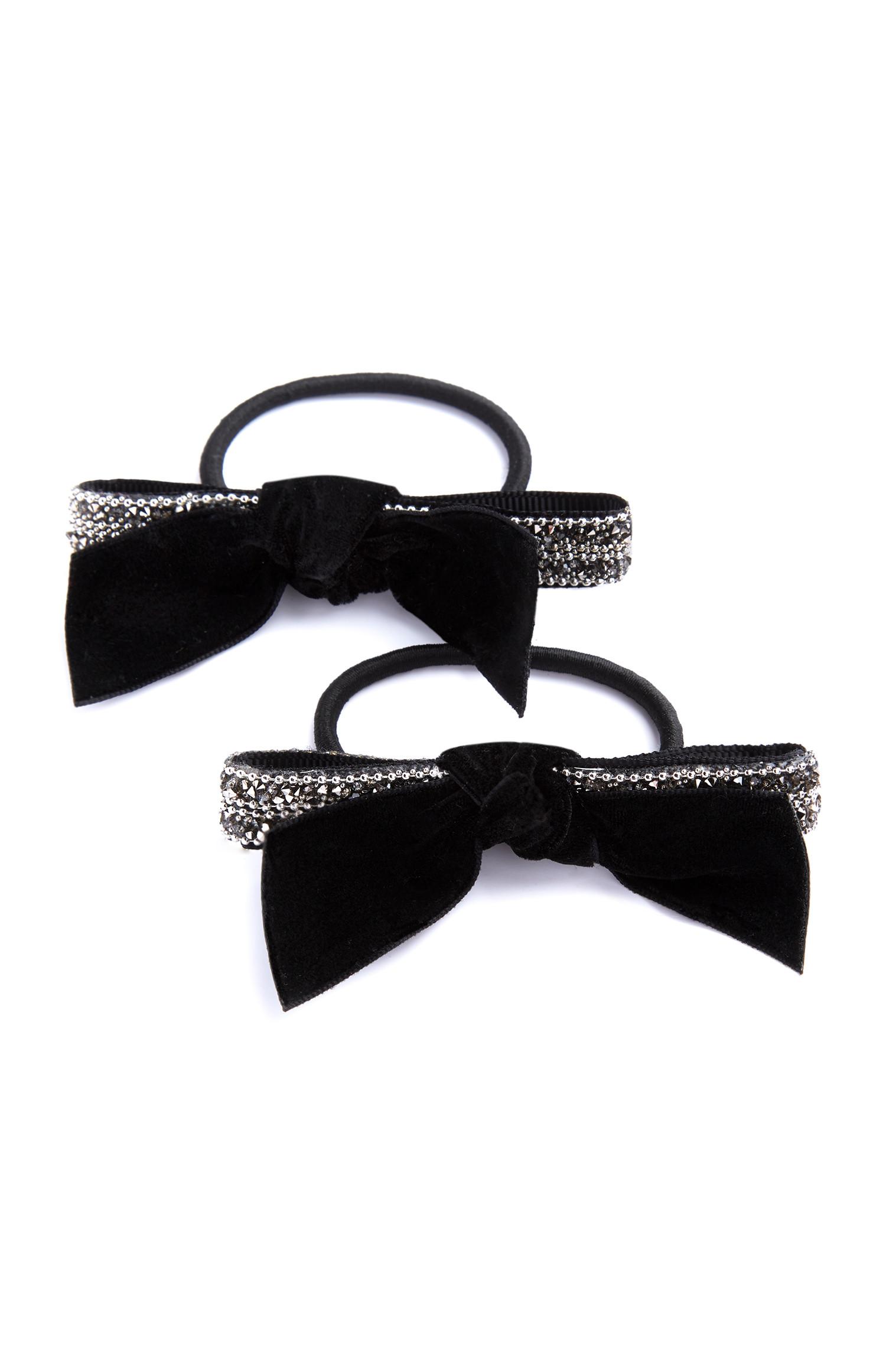 Elástico cabelo laço preto