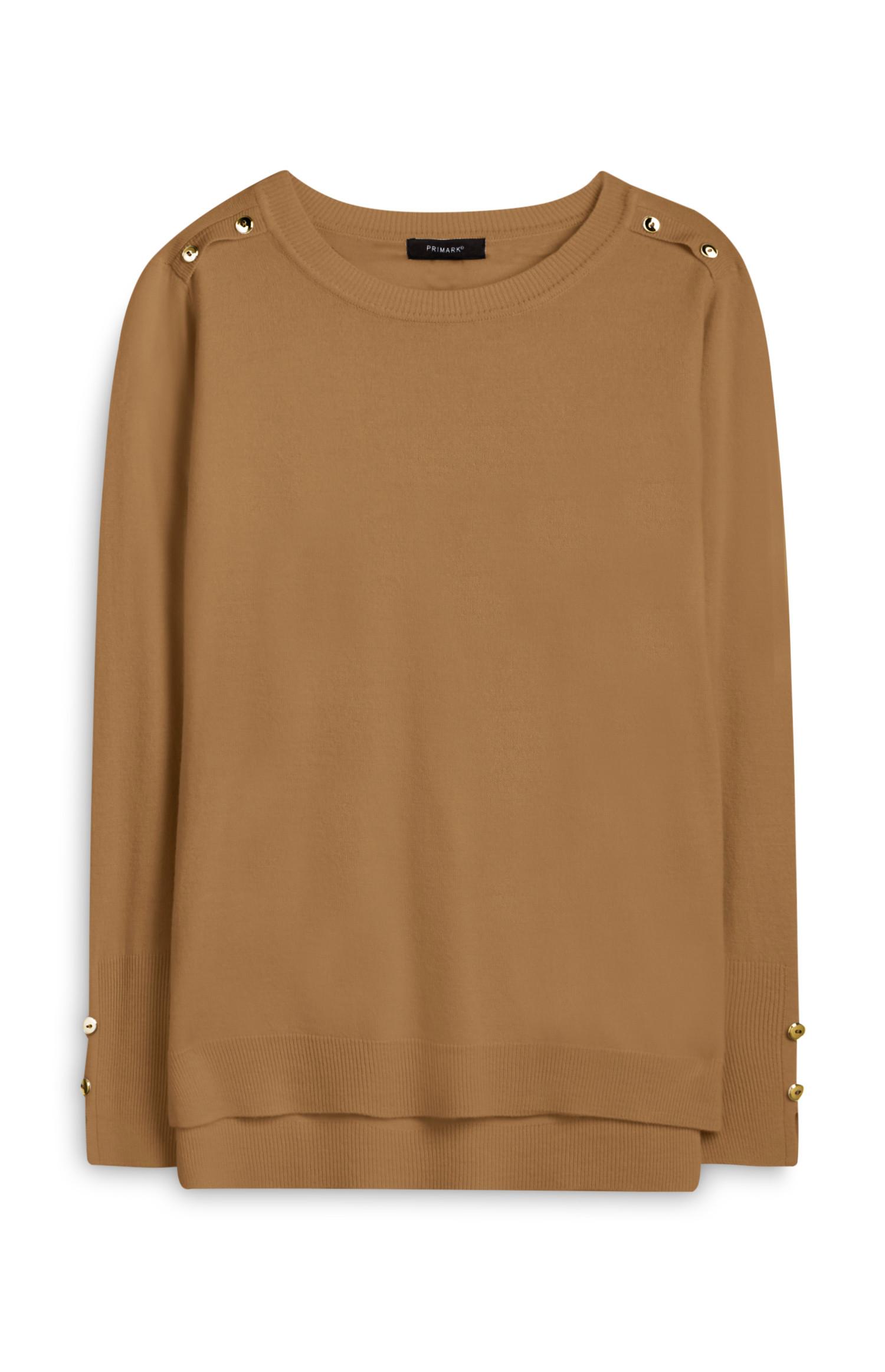 Camisola super macia castanho-claro