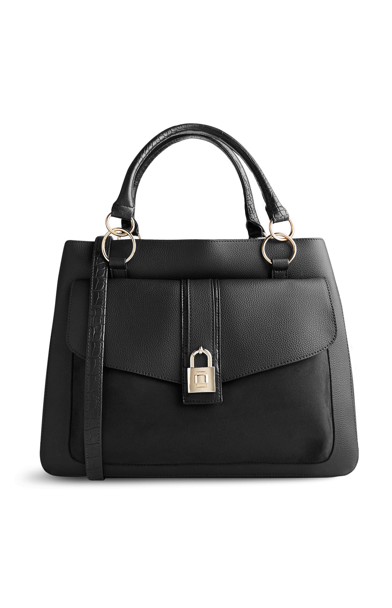 Mala tote cadeado preto
