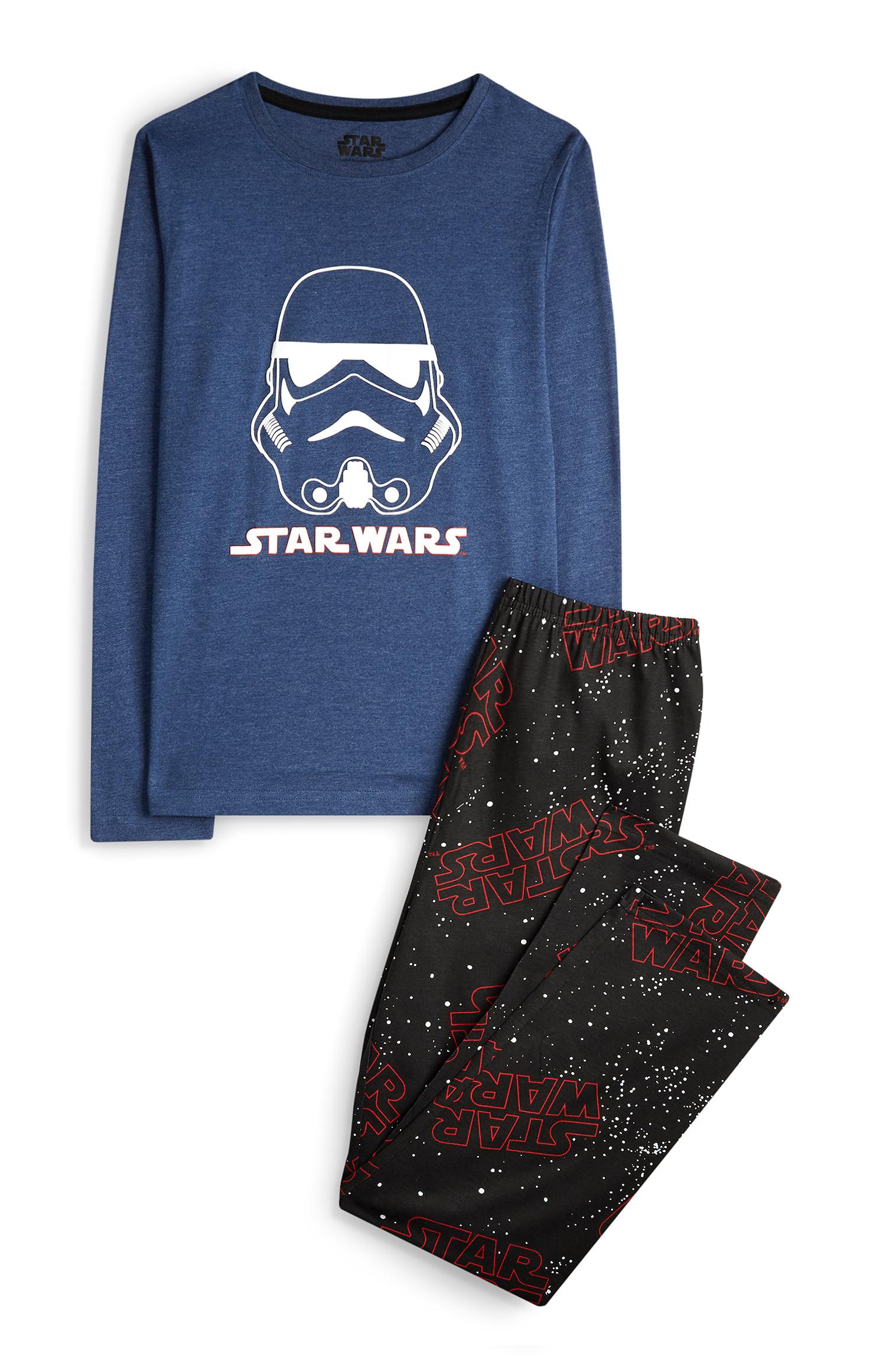 Modro-črna pižama Star Wars za starejše fante, 2 kosa