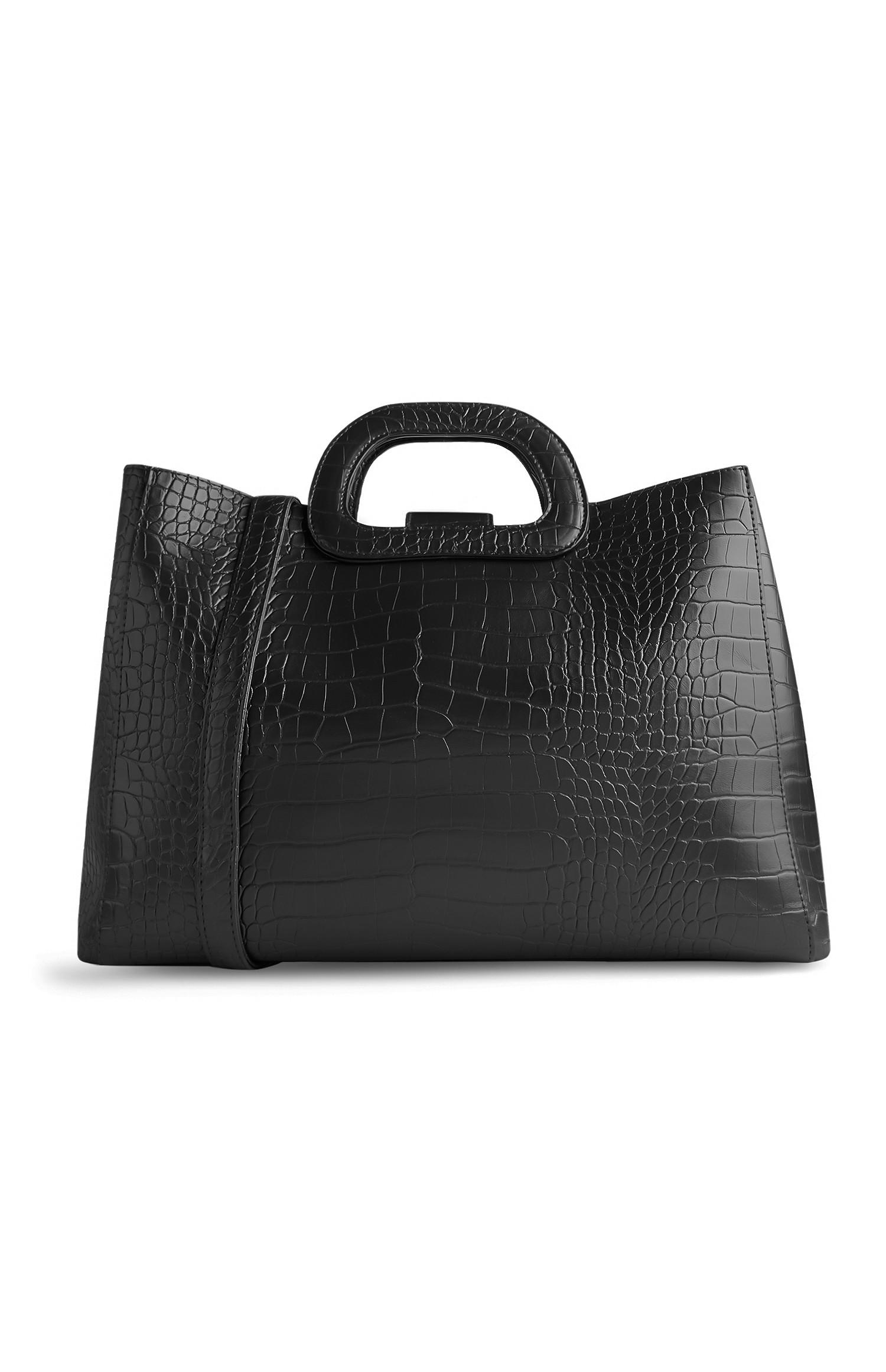 Mala tote crocodilo preto