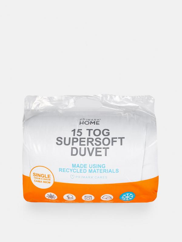 15 Tog Super Soft Duvet Single, Primark Duvet Covers Super King Size