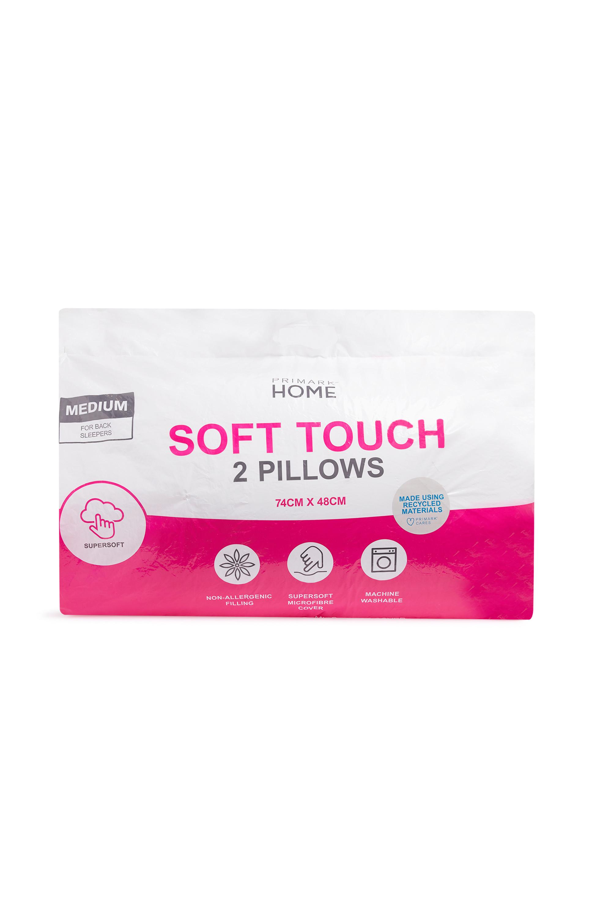 Soft Touch Pillows 2 Pack Bedroom Furniture Bedding & Accessories All Homeware Homeware