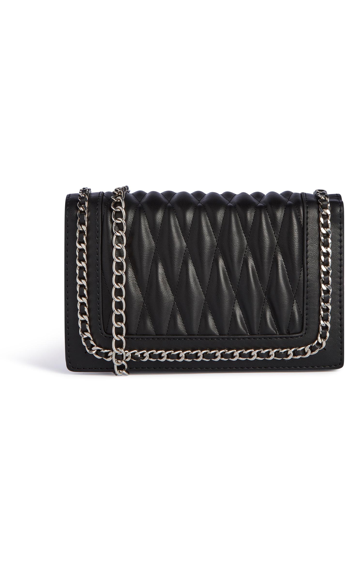 Mala tiracolo acolchoada preto