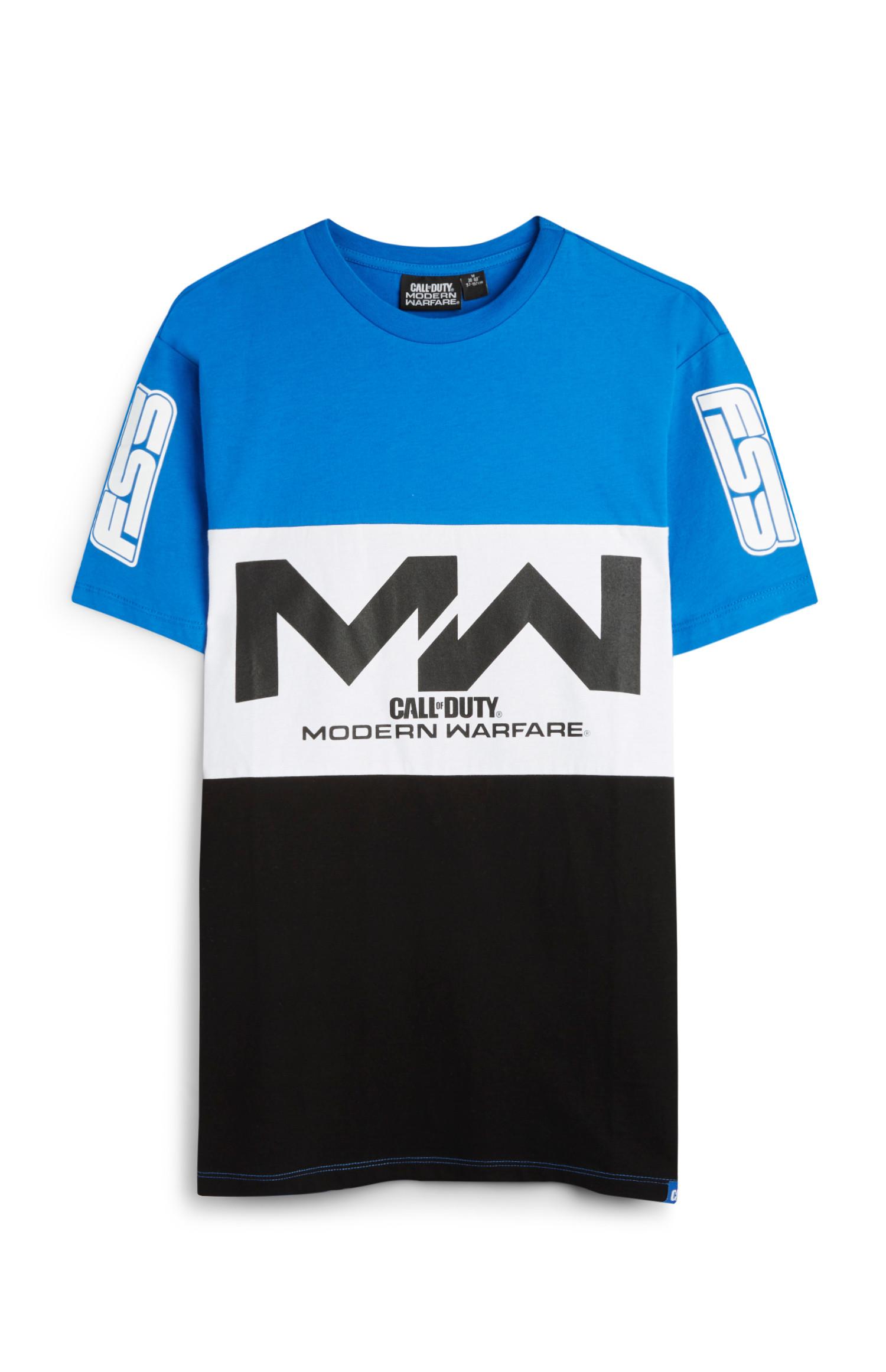 T-shirt Call Of Duty Modern Warfare azul/preto