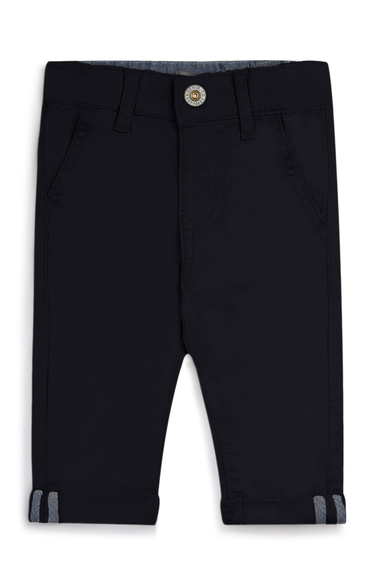 Raztegljive modre hlače iz kepra za dojenčke