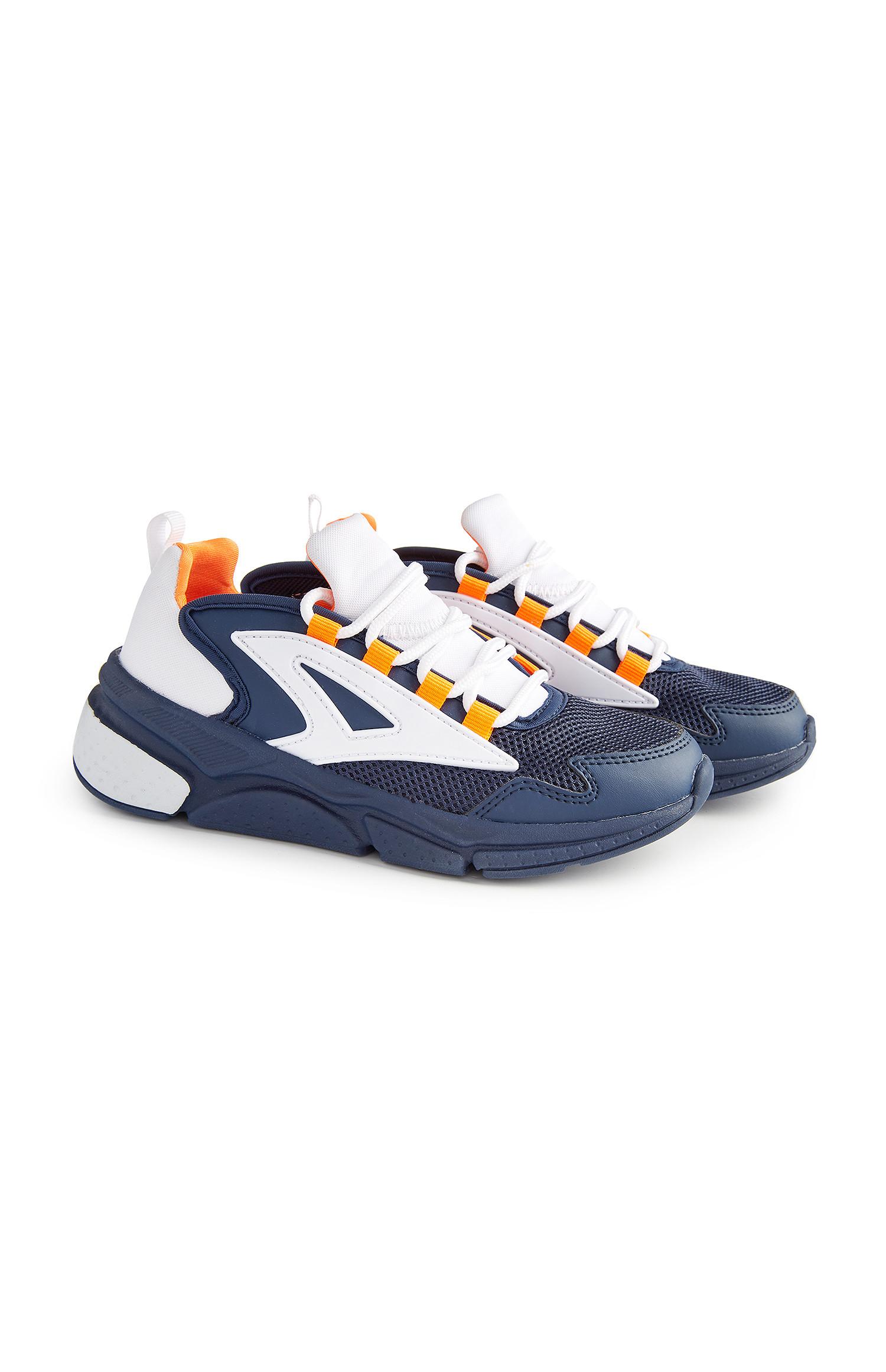 Trainer blu navy suola spessa da ragazzo