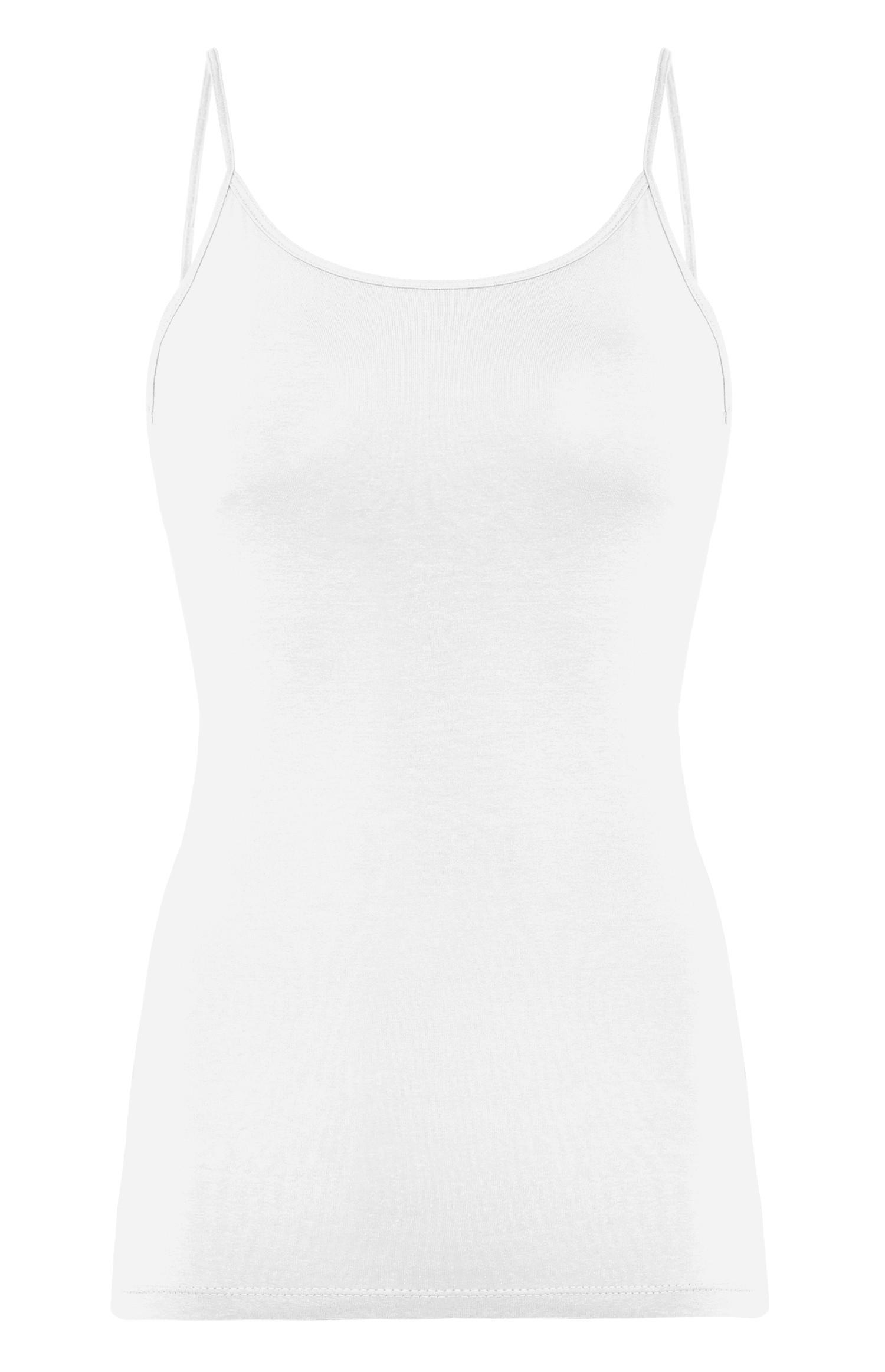 Top alças elastano branco