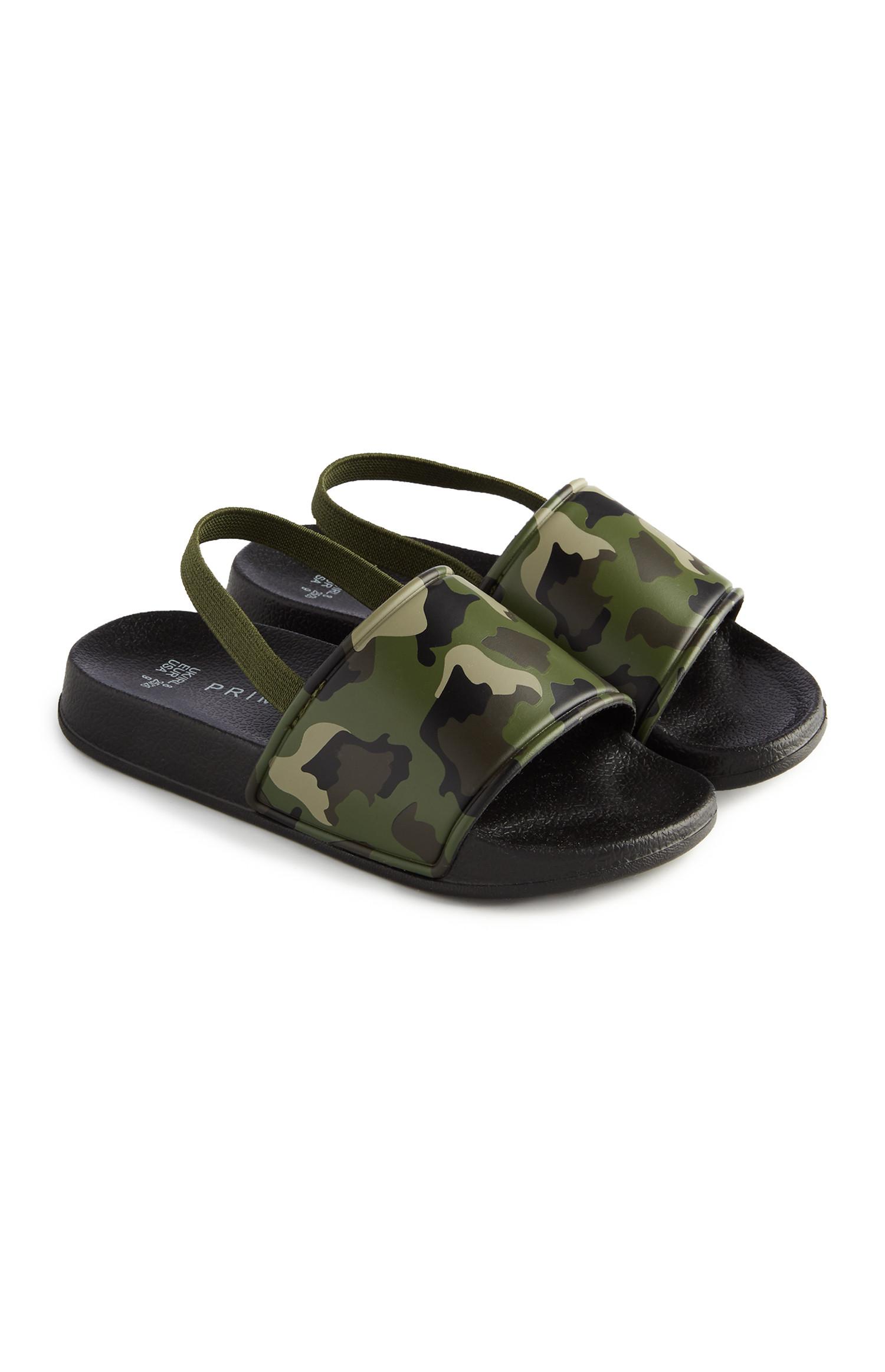 Ciabatte kaki mimetiche da bambino